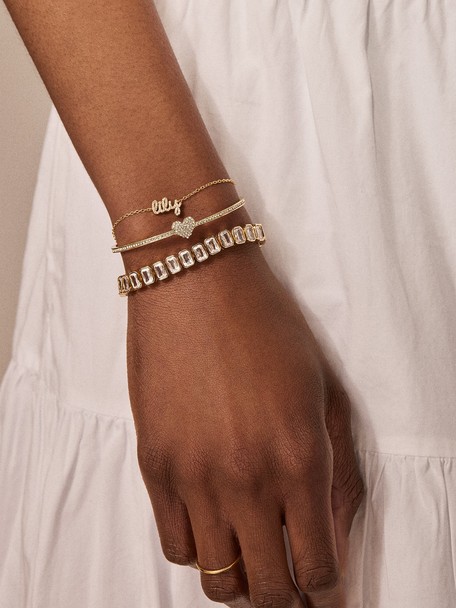 Heart Cuff Bracelet - Heart - Image 4