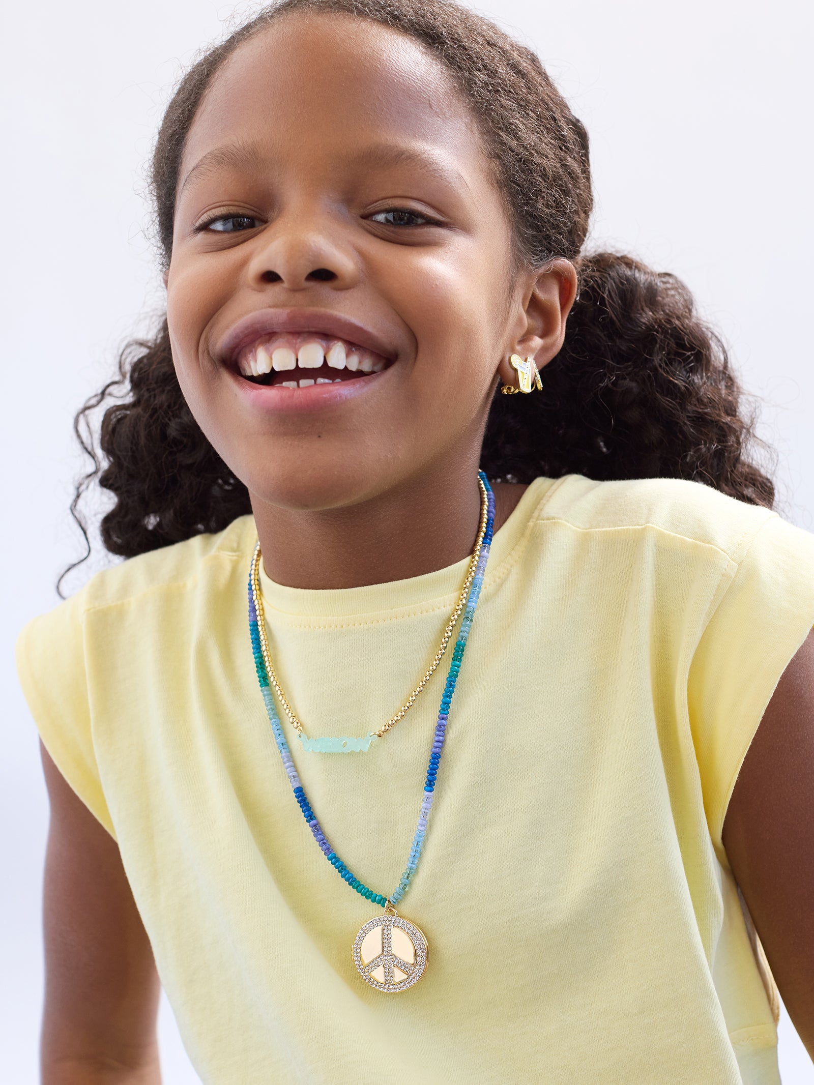Lil' Peacemaker Kids' Locket Necklace - Peace Sign - Image 2