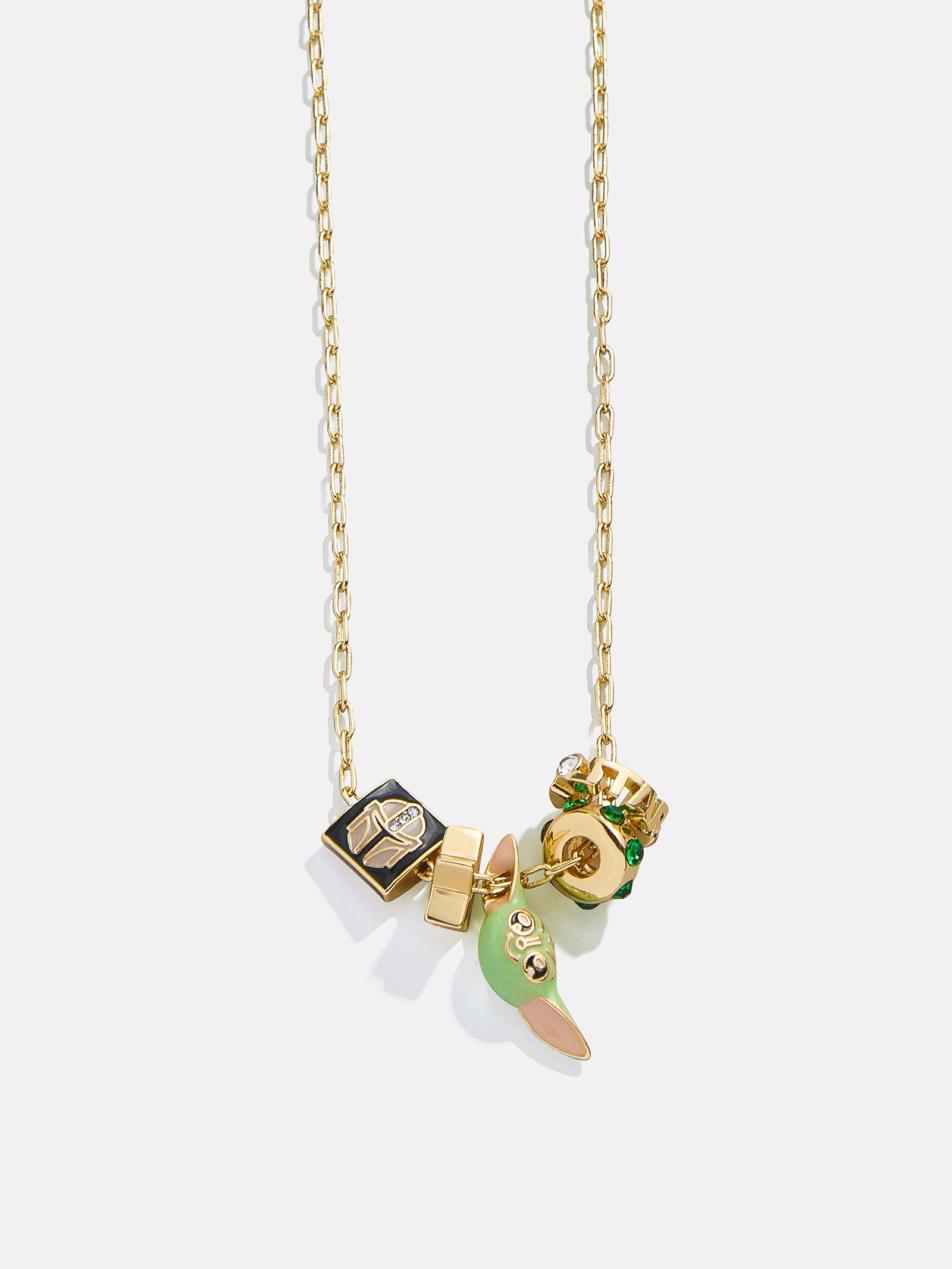 STAR WARS? GROGU? Charm Necklace - Gold/Green