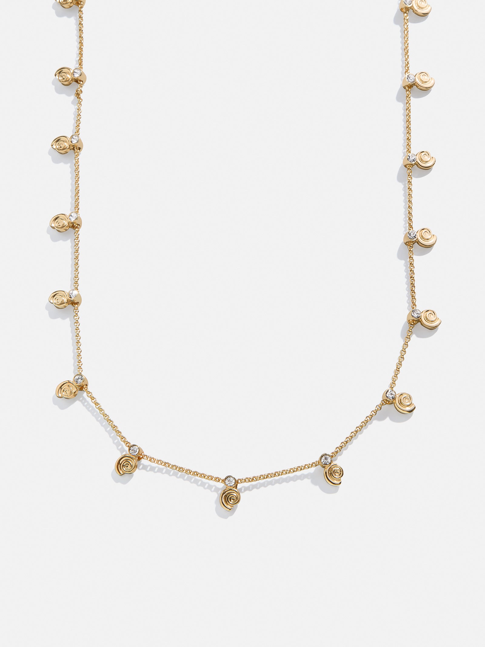 Pacifica Seashell Necklace - Gold/Pav??