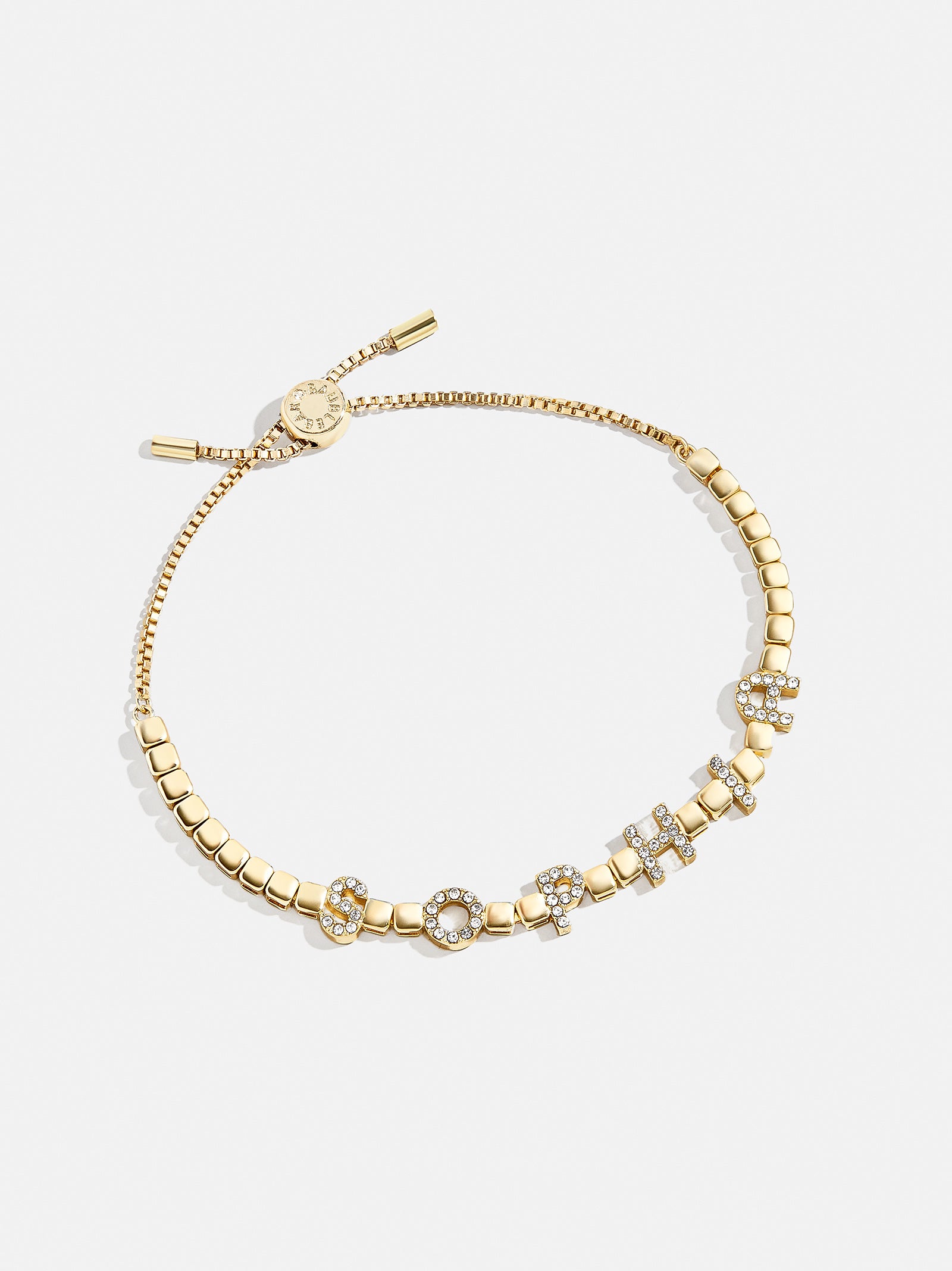 Custom Nameplate Tennis Bracelet - Gold/Pav?? - Image 3