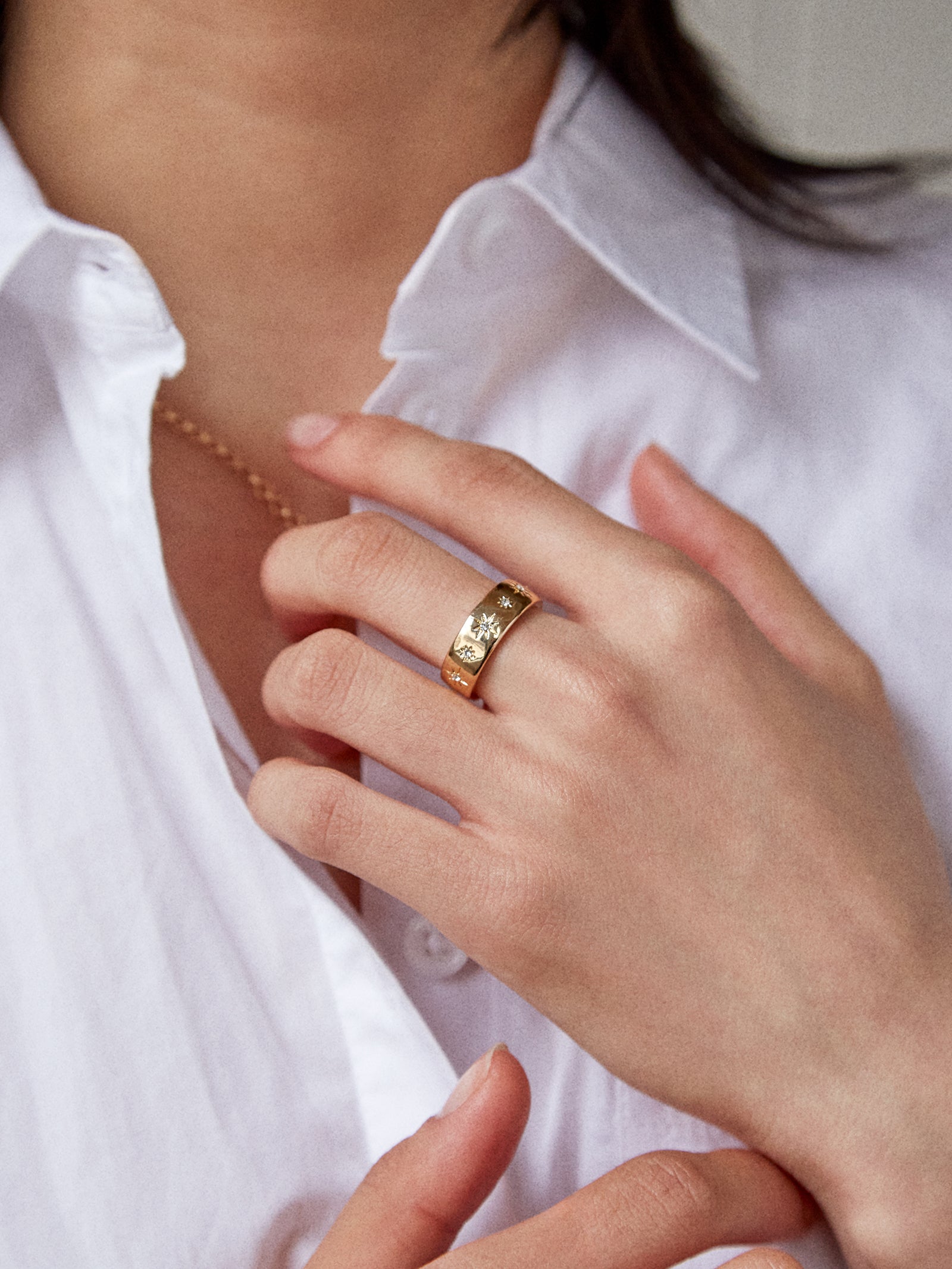 Astra Star Ring - Gold/Pav?? - Image 2