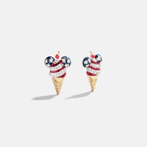 Disney Mickey Mouse Americana Ice Cream Earrings - Red. White. & Blue