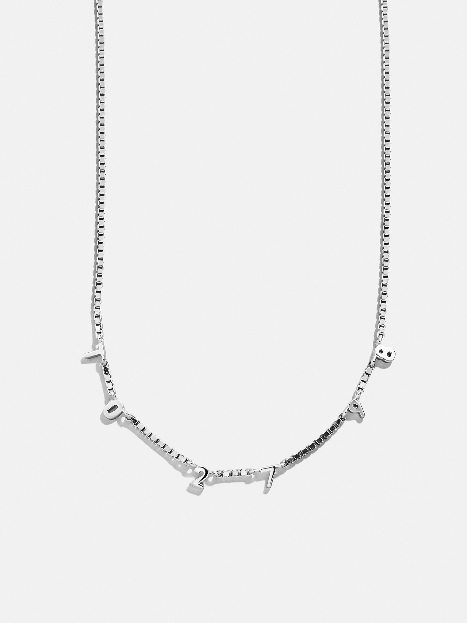 18K Gold Spaced Number Custom Necklace - XS - Image 9