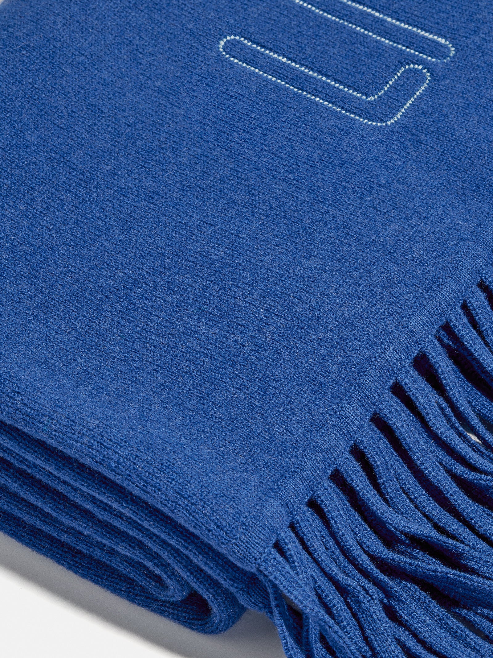 Pure Merino Wool Custom Blanket - Royal Blue/Sky Blue - Image 2