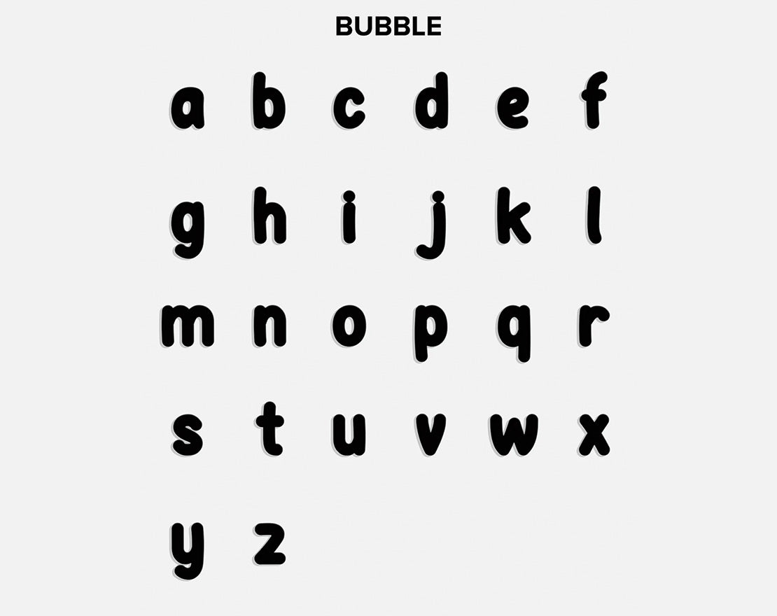 Bubble Letter Custom Necklace - Extra Small Bubble Letter - Image 13