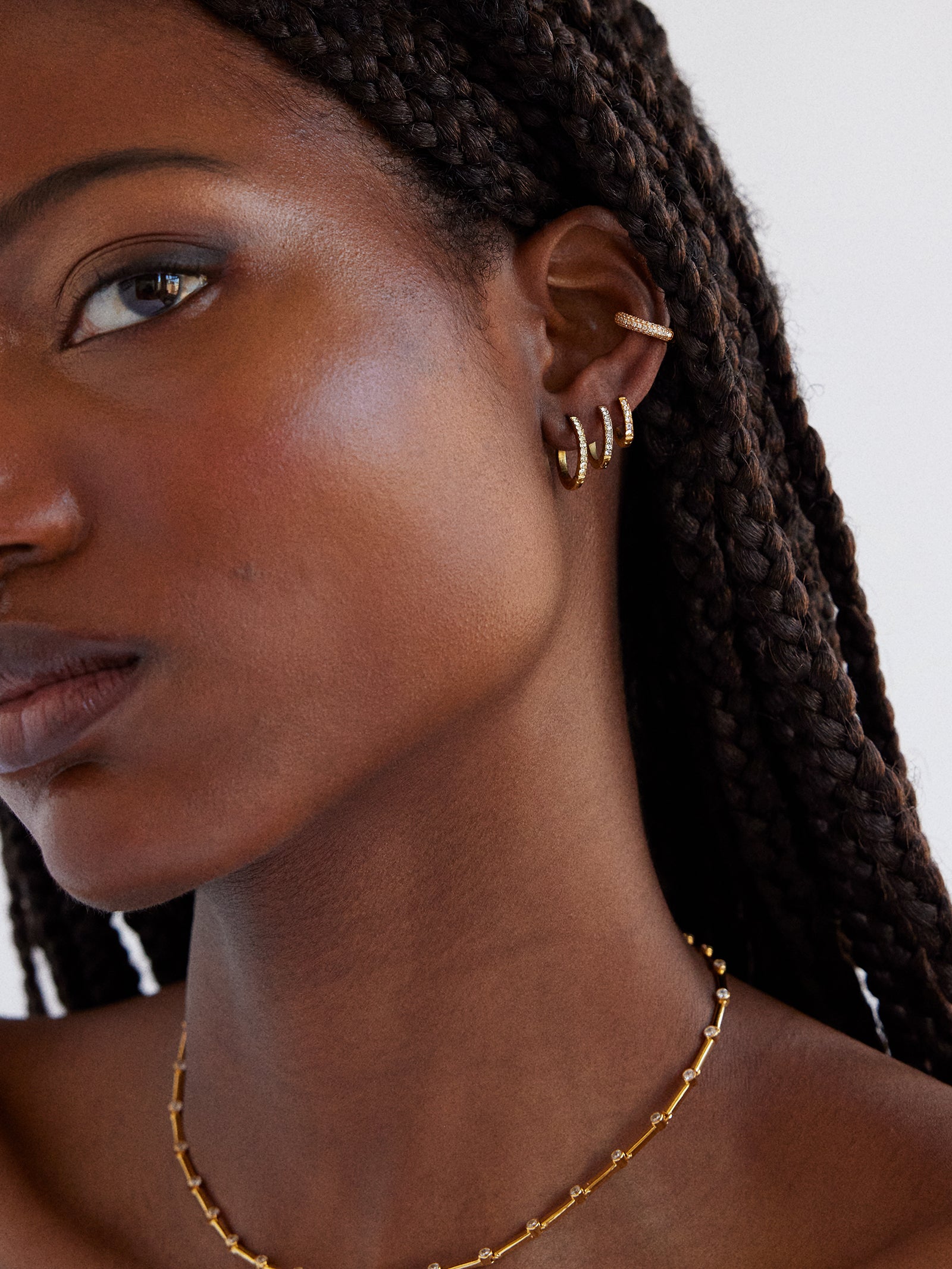 Niata Waterproof Earring Set - Gold/Pav?? - Image 2