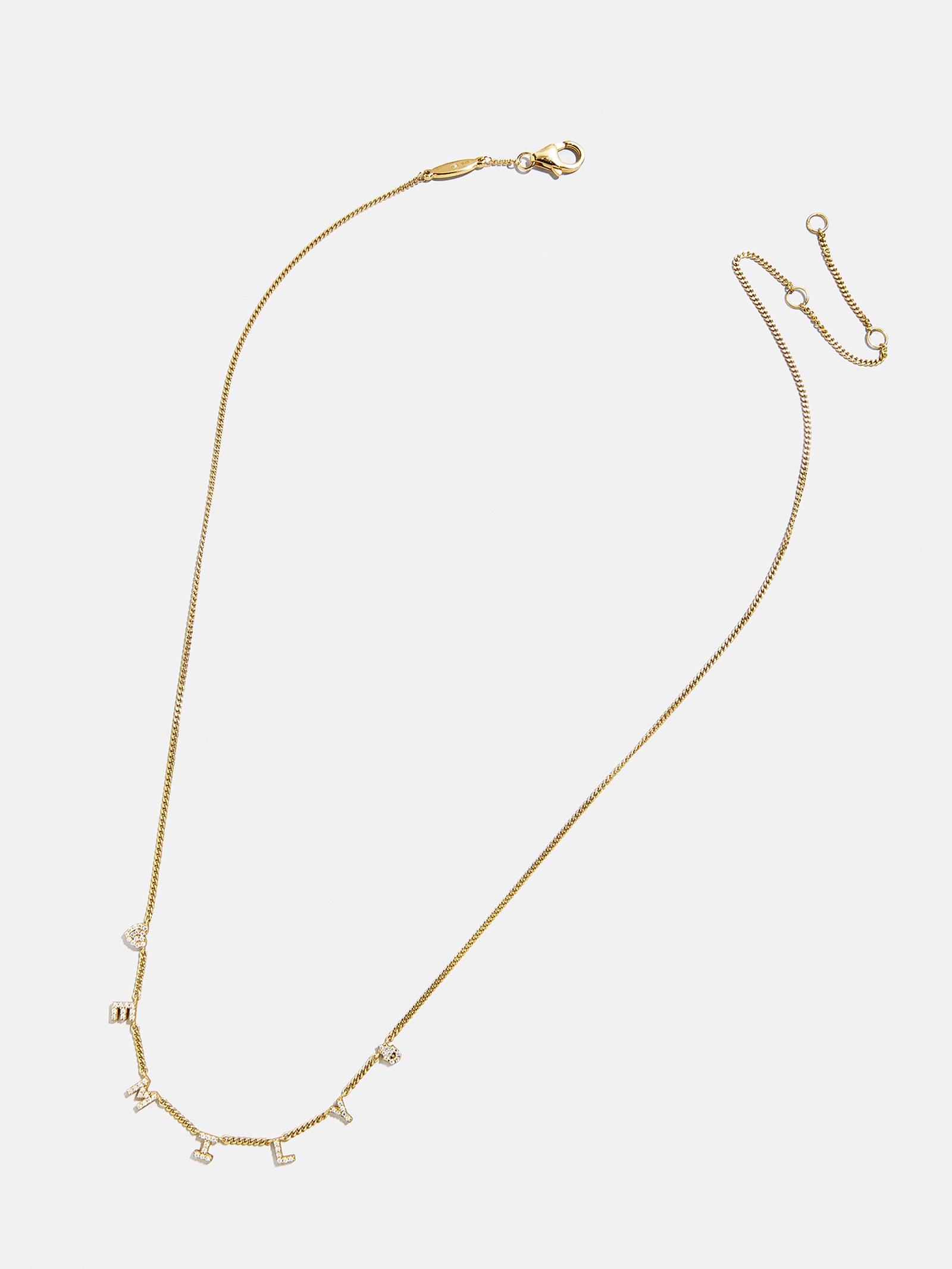 Mini 18K Gold Custom Icon Necklace - 18K Gold. Pav?? Cubic Zirconia Stones - Image 4