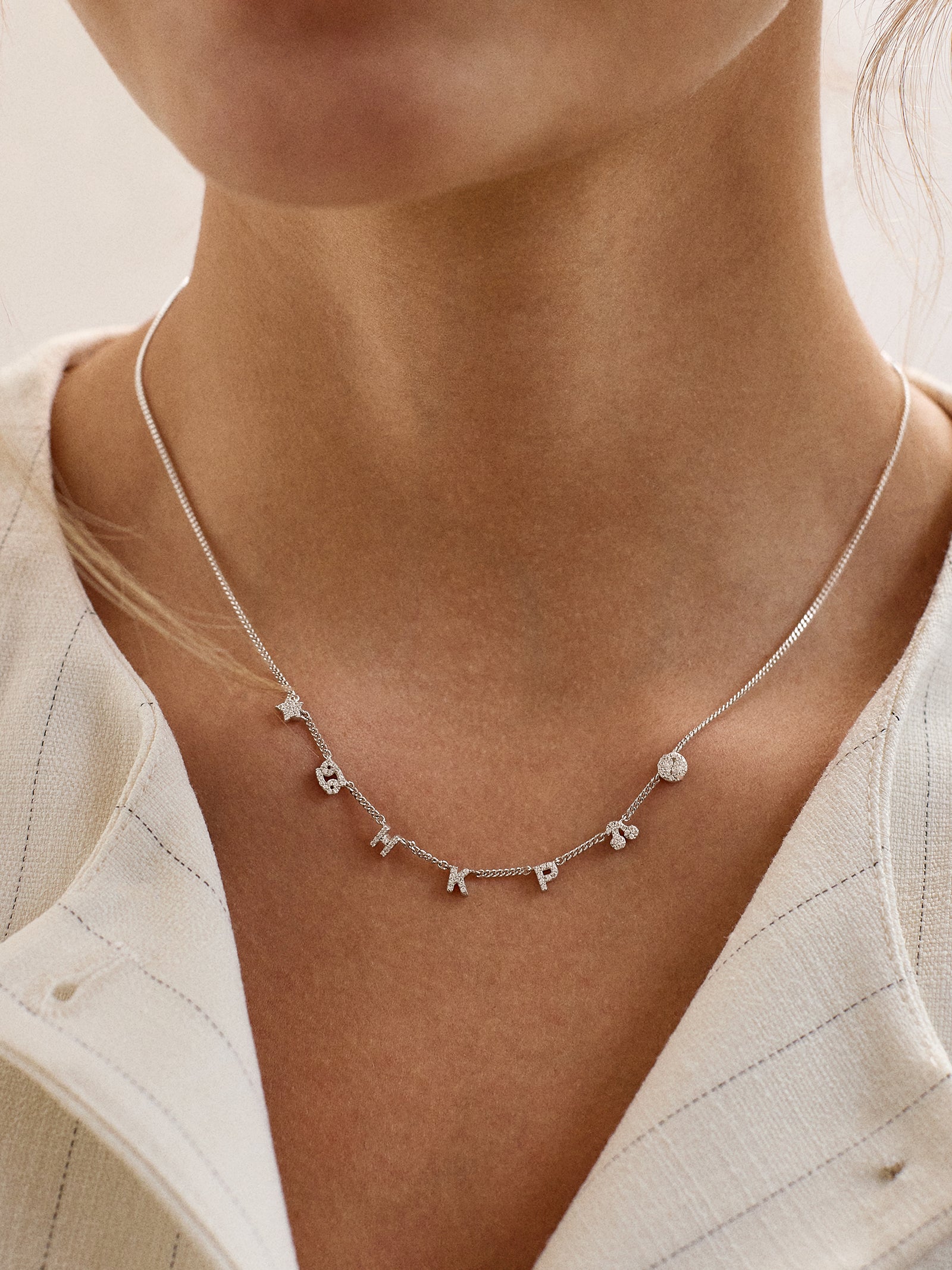 18K Gold Spaced Number Custom Necklace - XS - Image 13