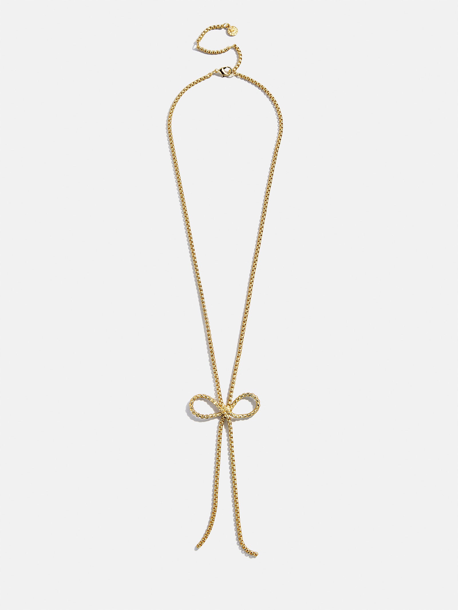 Gigi Bow Lariat Necklace - Gold - Image 3