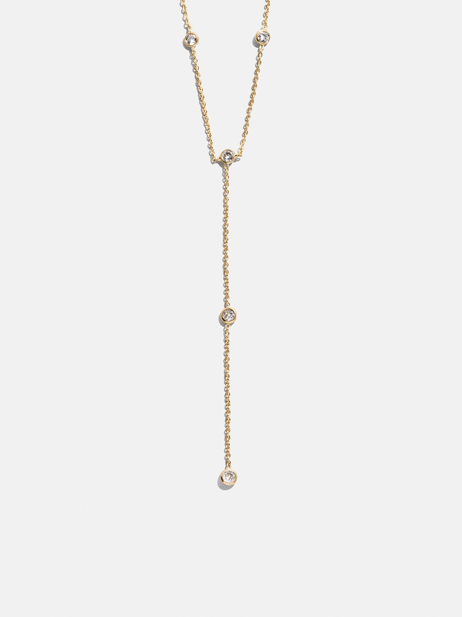 Yasmine Gold Lariat Necklace - Gold/Pav??