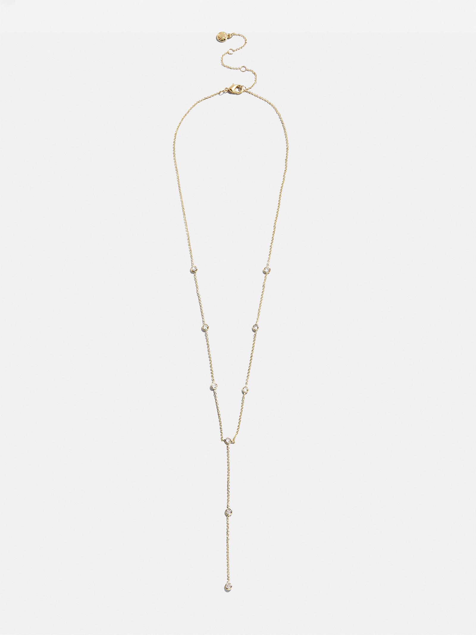 Yasmine Gold Lariat Necklace - Gold/Pav?? - Image 3