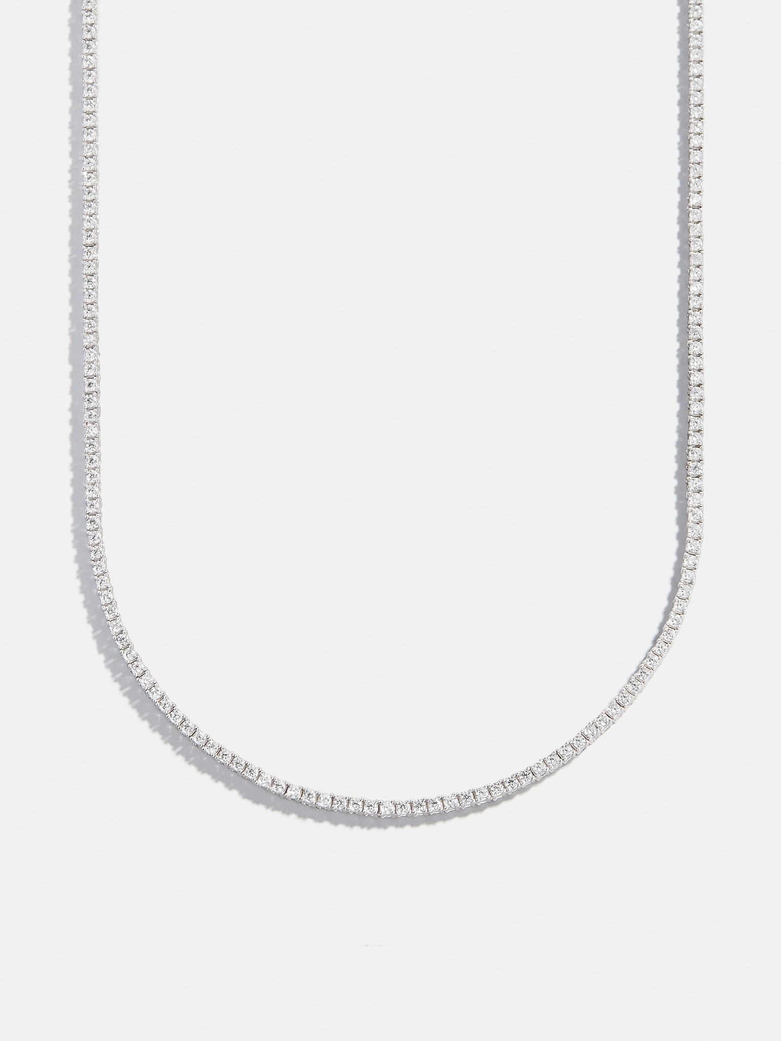 Billie Sterling Silver Tennis Necklace - Sterling Silver - Image 2