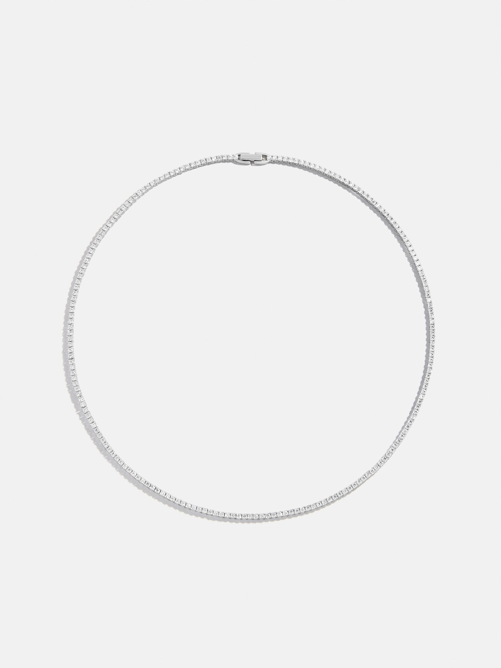 Billie Sterling Silver Tennis Necklace - Sterling Silver - Image 4