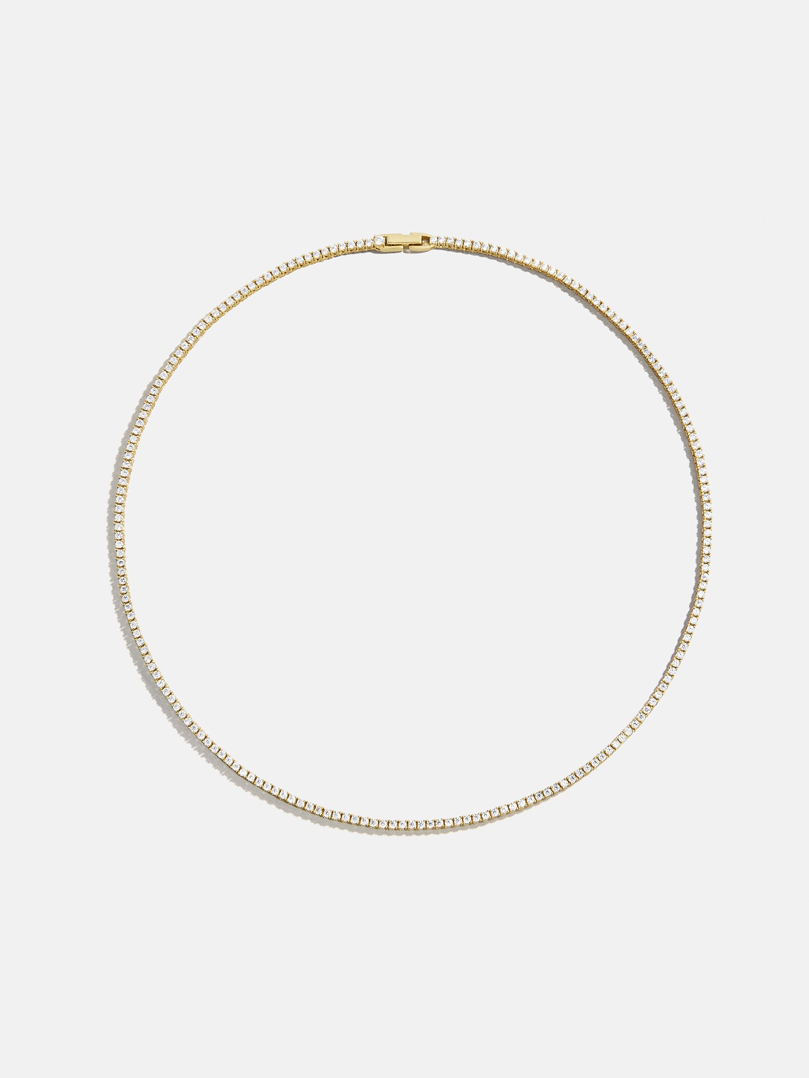 Billie 18K Gold Tennis Necklace - 18K Gold Plated Sterling Silver - Image 4