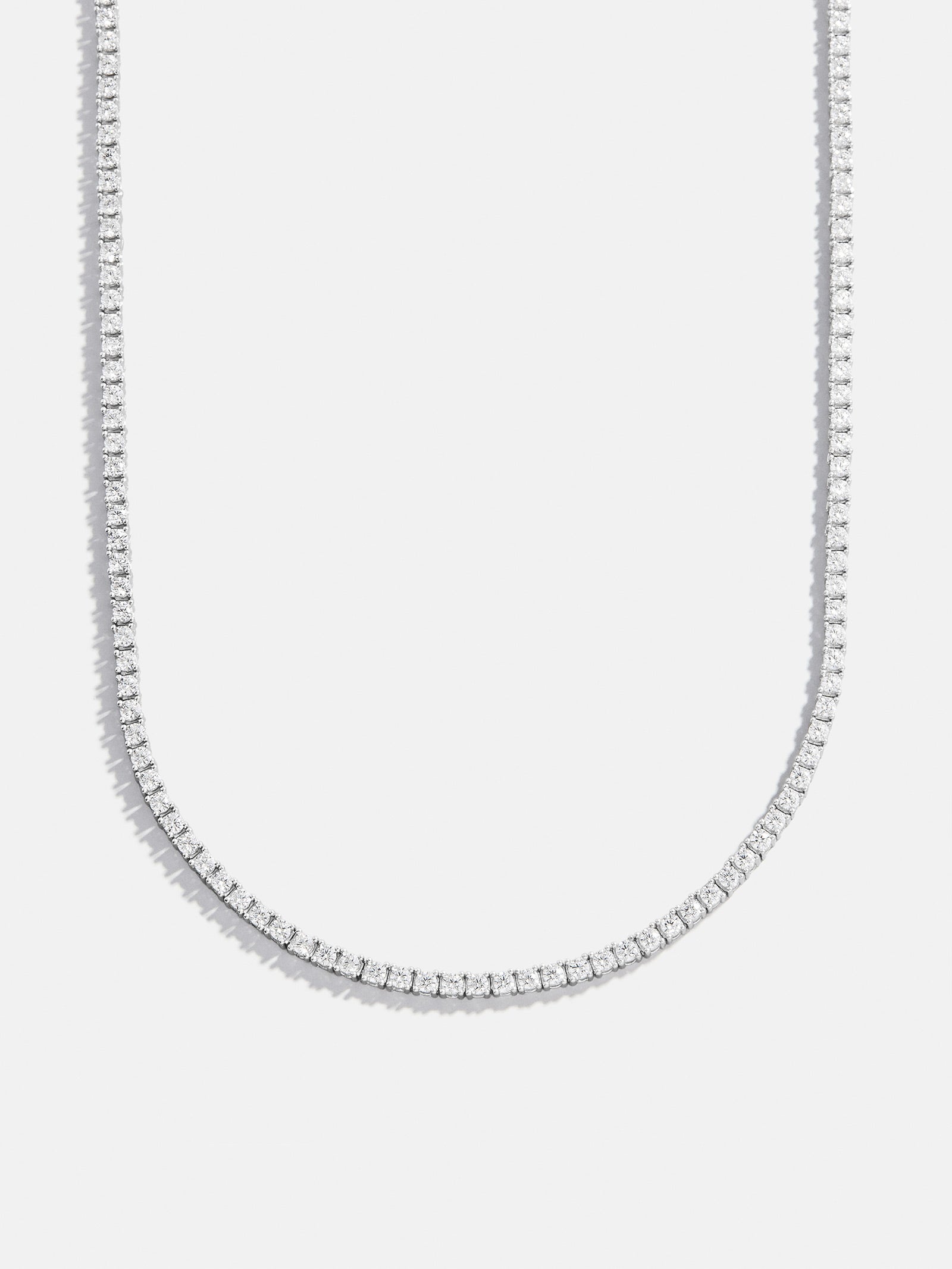 Billie Sterling Silver Tennis Necklace - Sterling Silver - Image 5