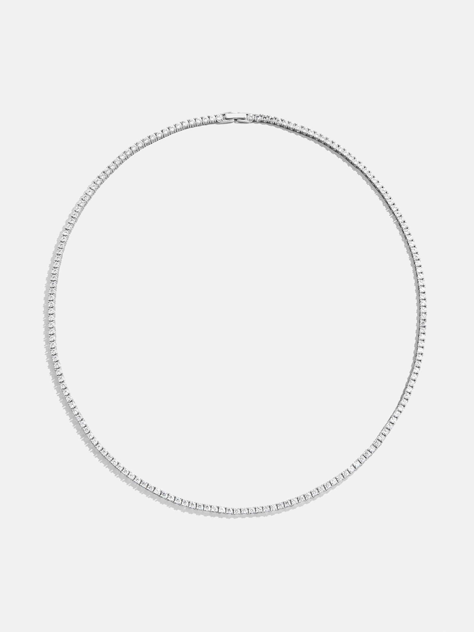 Billie Sterling Silver Tennis Necklace - Sterling Silver - Image 7