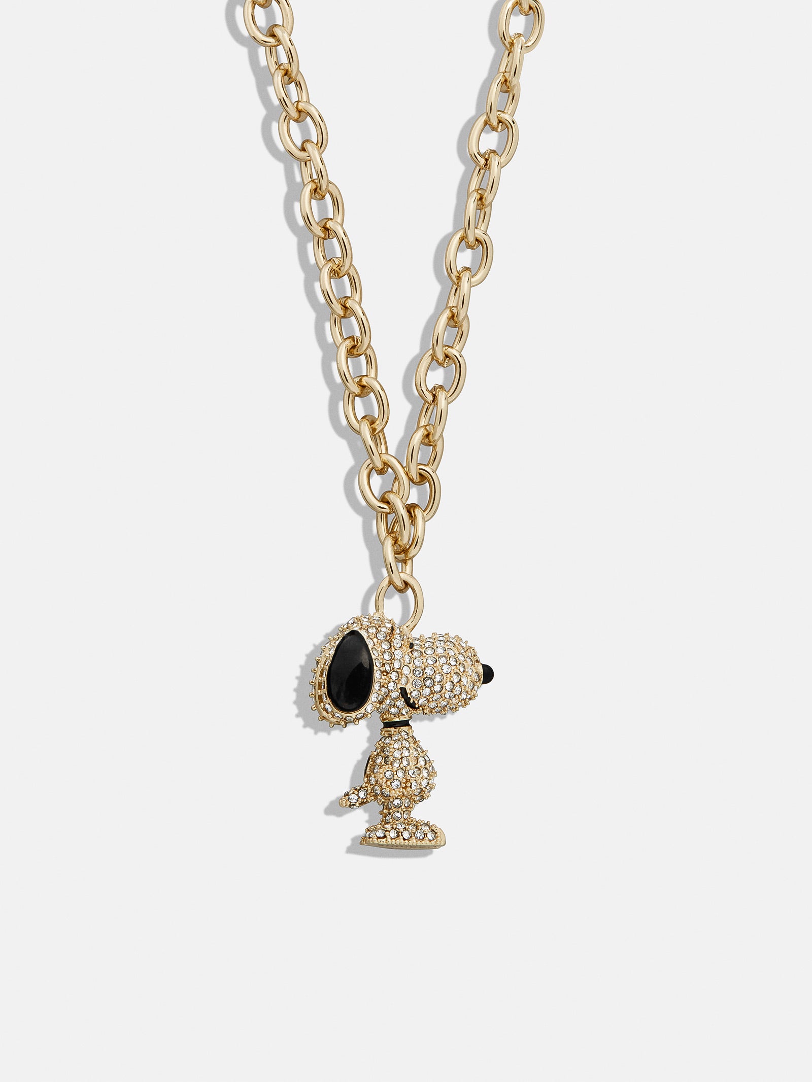 Peanuts Snoopy Pendant Necklace - Gold/Pav??