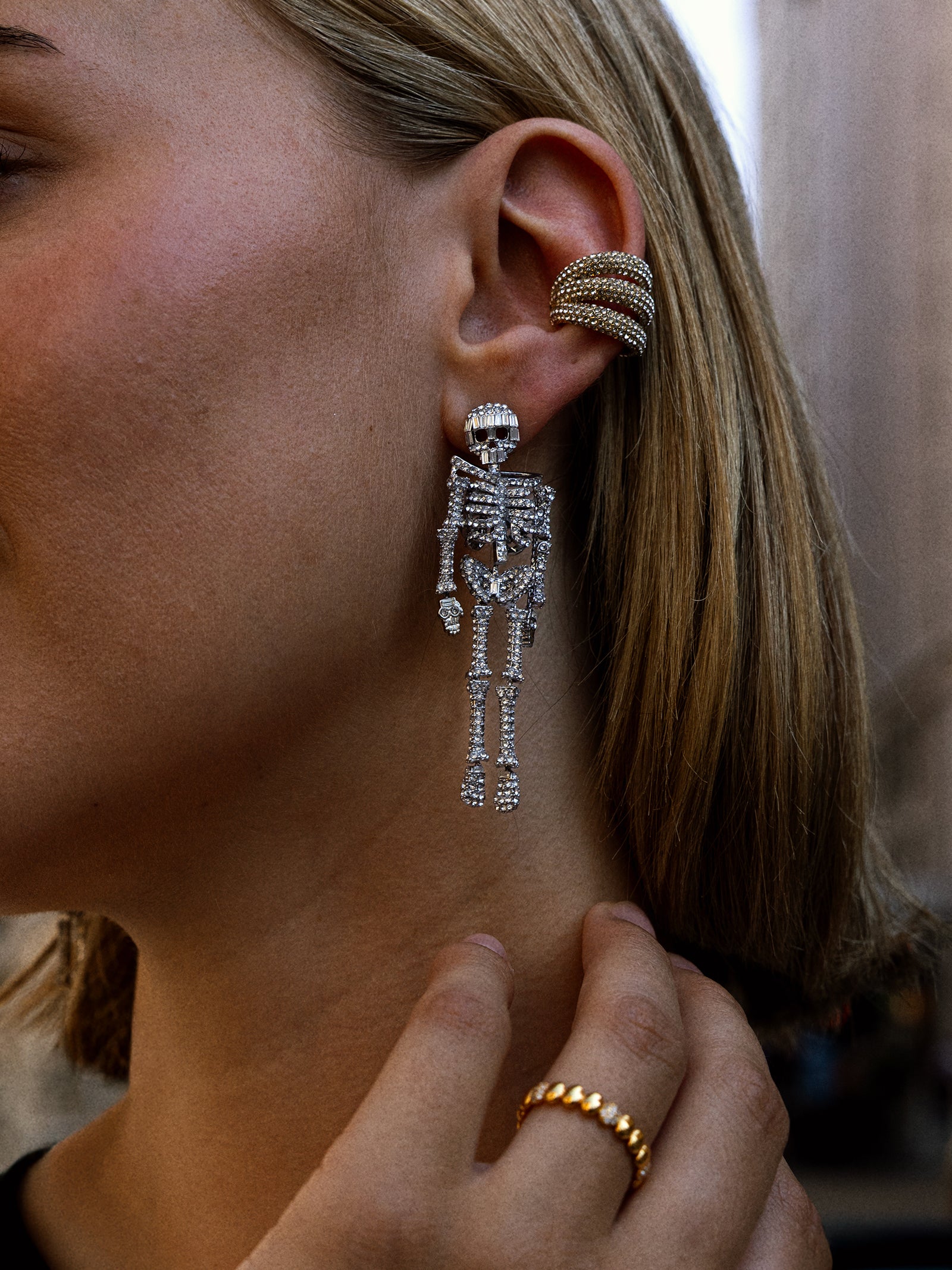 Drop Dead Hottie Earrings - Silver - Image 2
