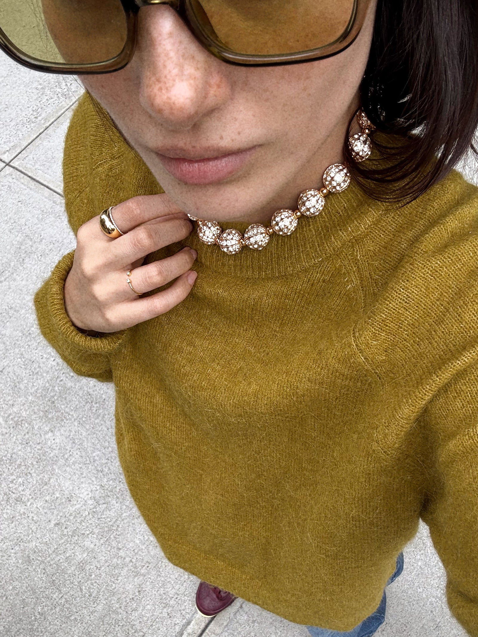 Quinn Collar Necklace - Gold/Pav?? - Image 2
