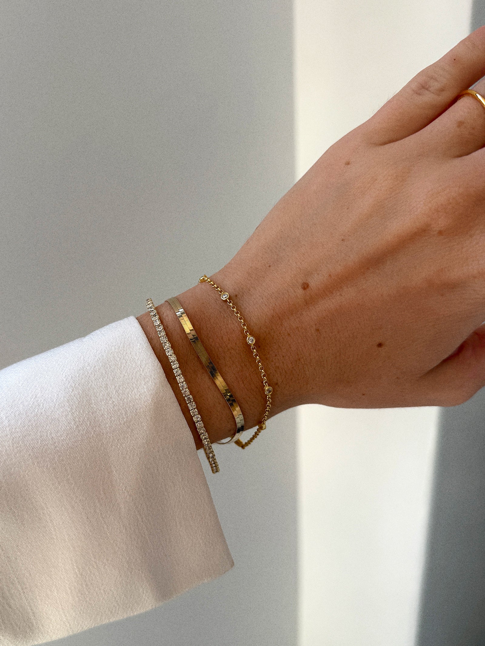 Rumi Open Cuff Bracelet - Gold/Pav?? - Image 2