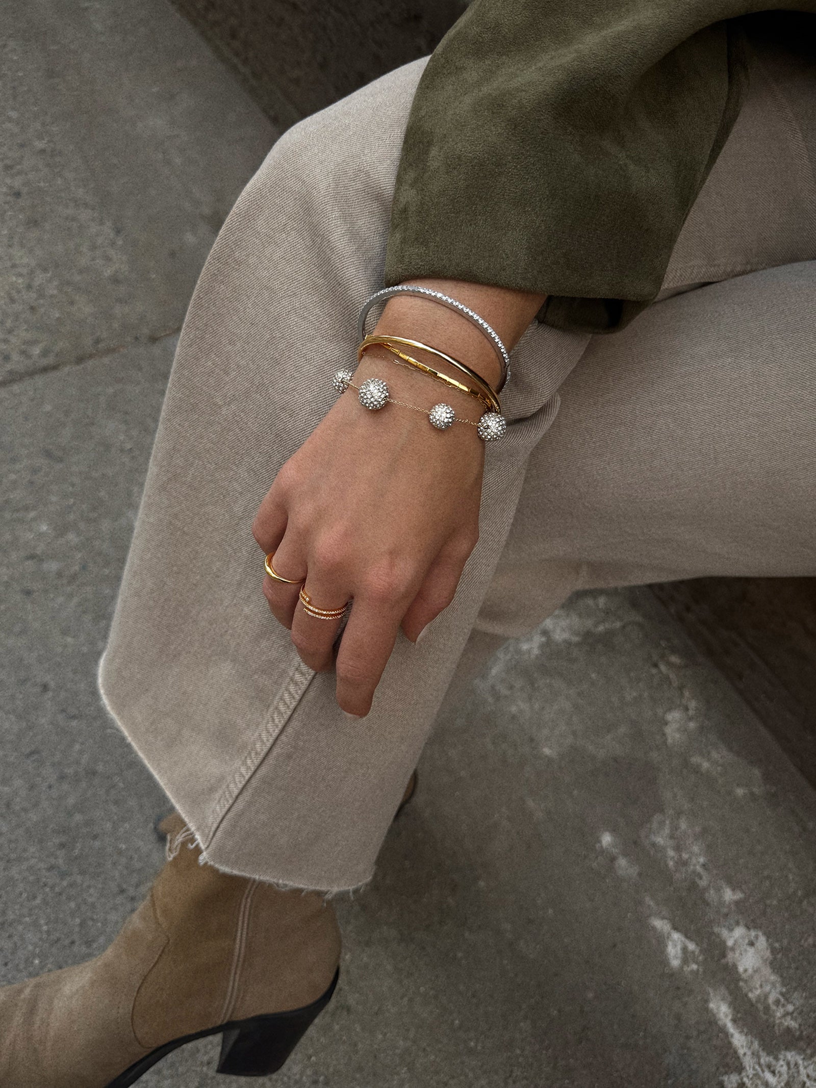 Blair Pearl Bracelet - Gold/Pav?? - Image 2