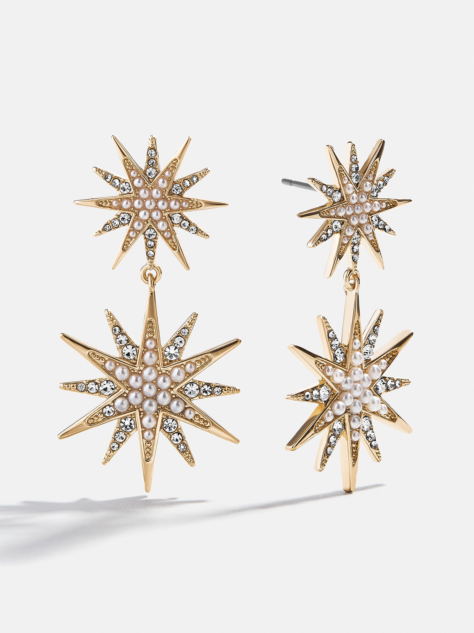 Star Power Celestial Statement Earrings - Gold/Pav??