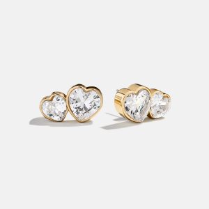 Kali Heart Earrings - Gold/Pav??