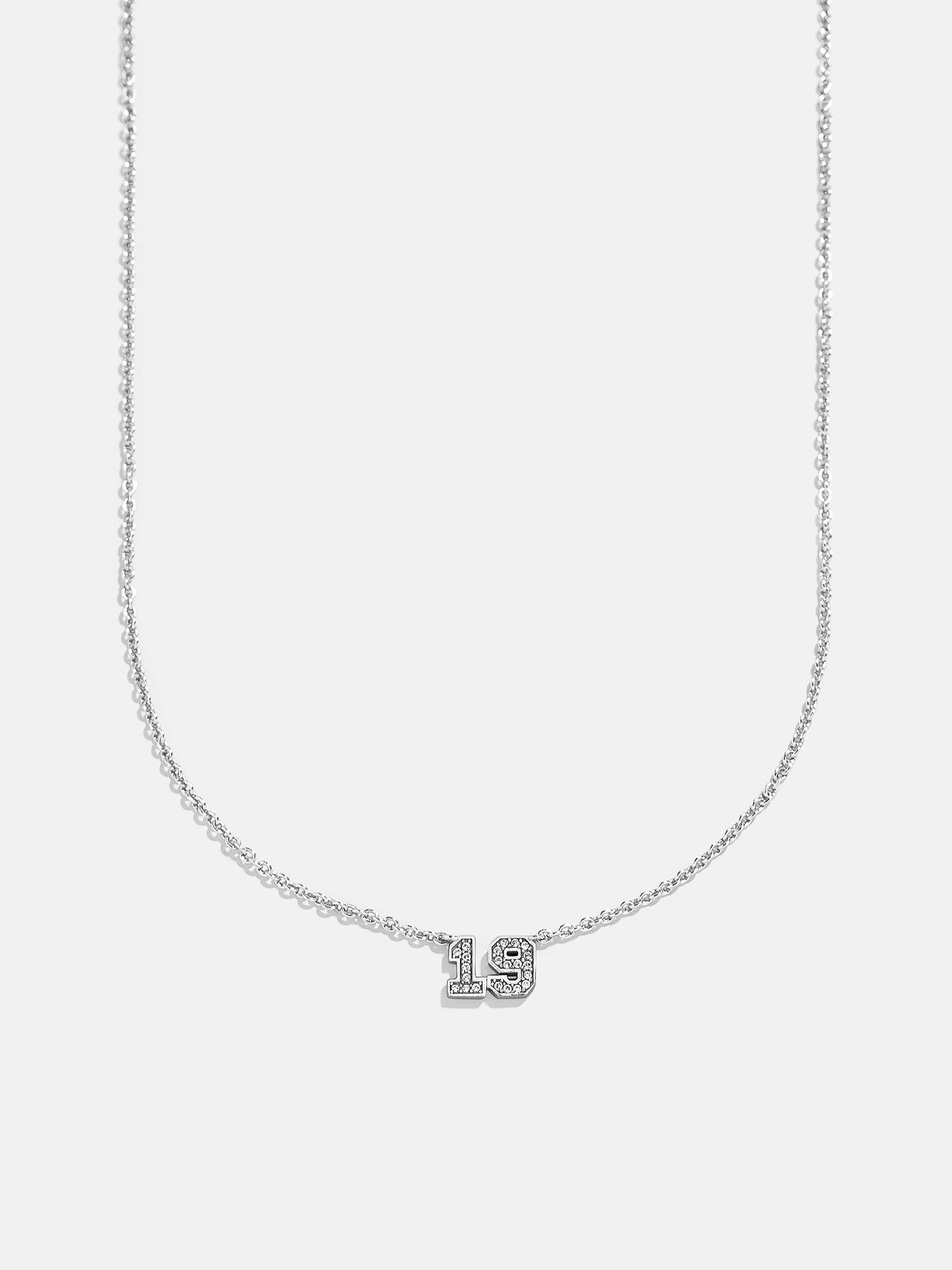 Varsity Number Custom Necklace - One Silver Station - Image 3