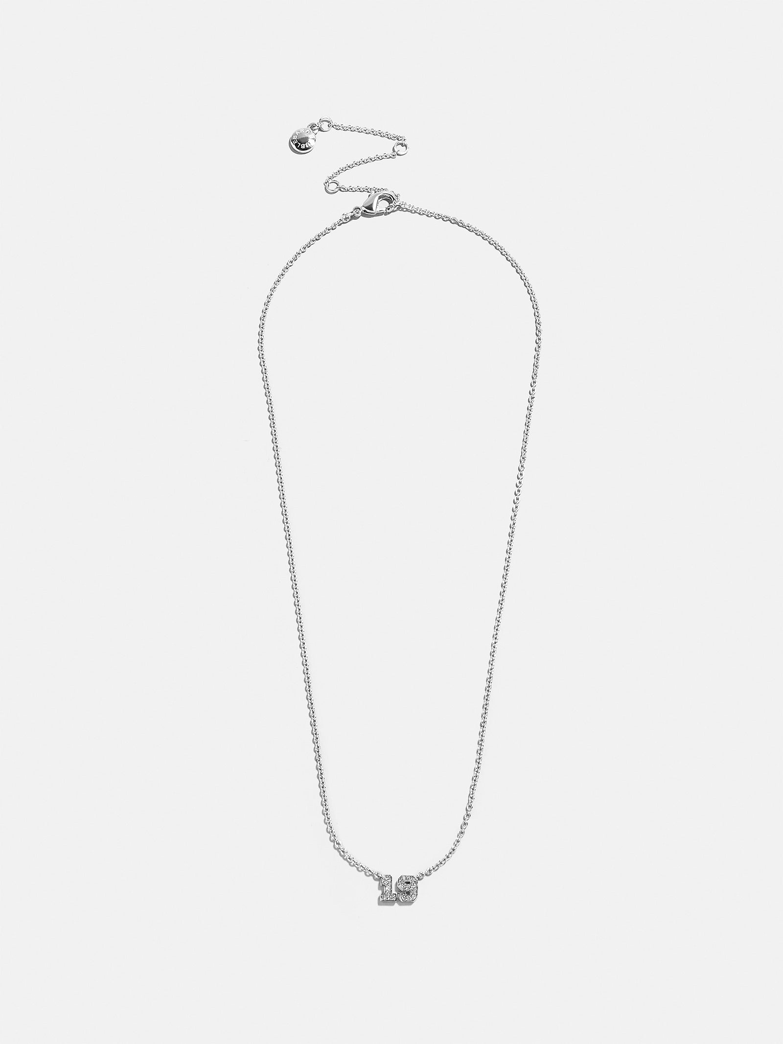 Varsity Number Custom Necklace - One Silver Station - Image 5