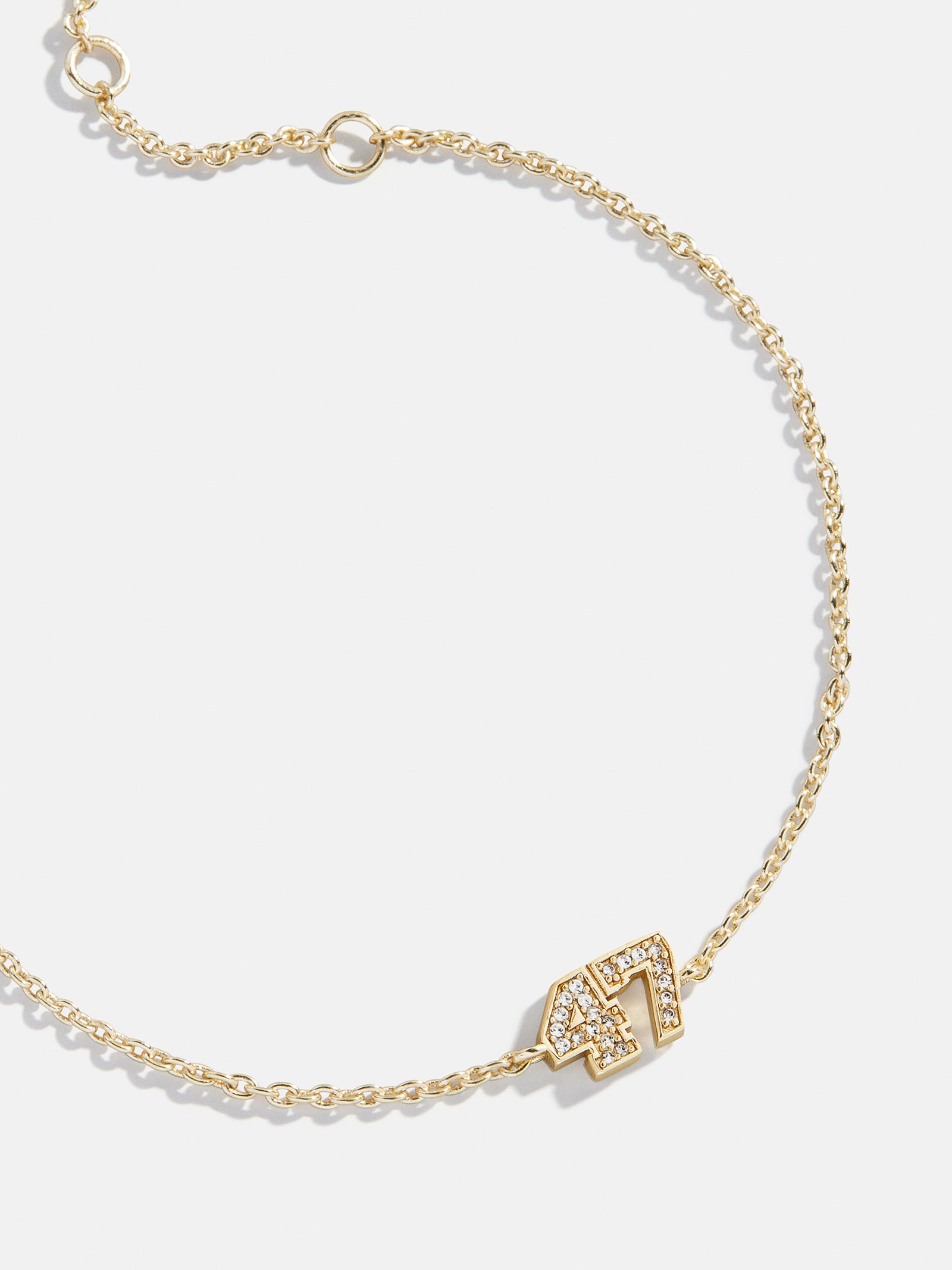Varsity Number Custom Bracelet - One Gold Station - Image 3