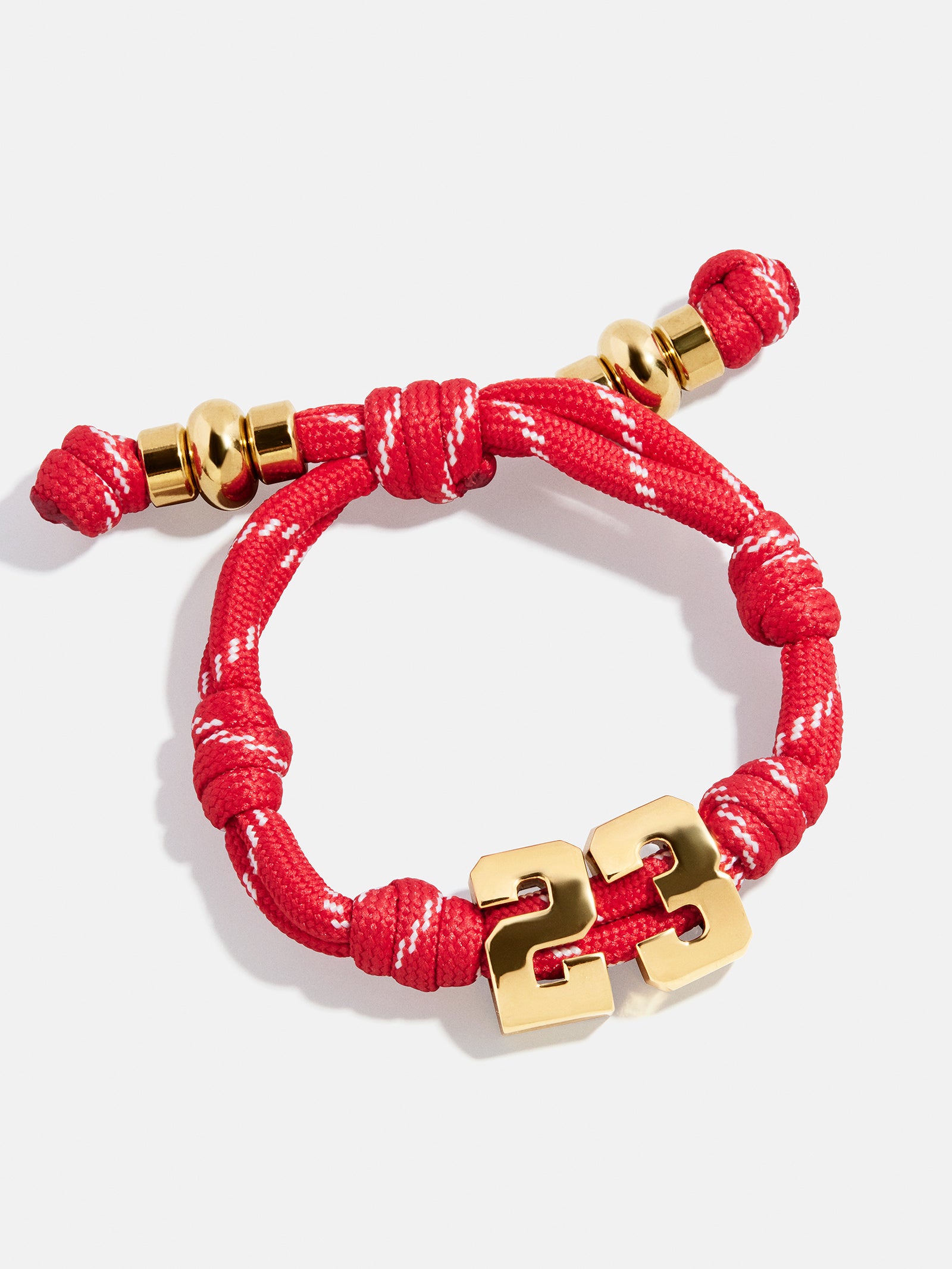 Knotty Varsity Number Custom Bracelet - Cherry Red Double Digit - Image 4
