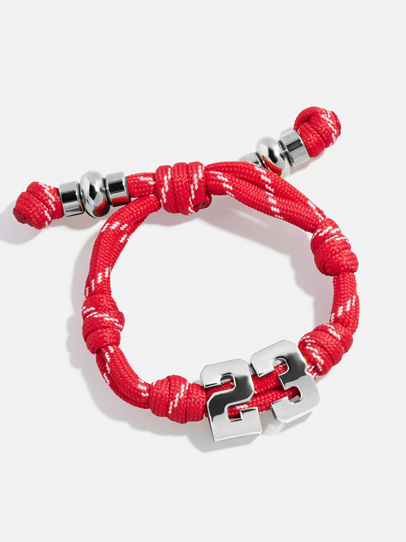 Knotty Varsity Number Custom Bracelet - Cherry Red Double Digit - Image 8