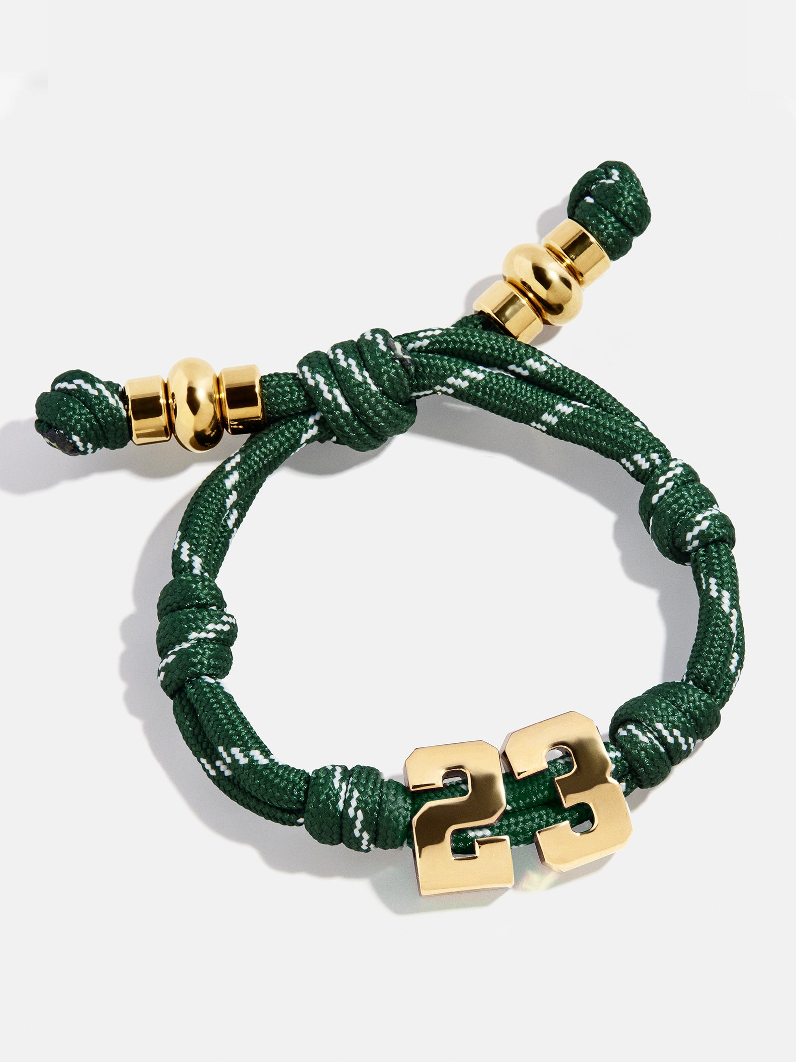 Knotty Varsity Number Custom Bracelet - Dark Green Double Digit - Image 3