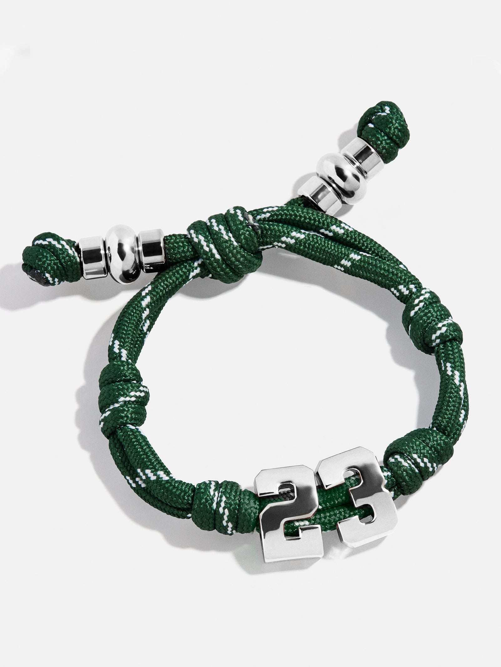 Knotty Varsity Number Custom Bracelet - Dark Green Double Digit - Image 6