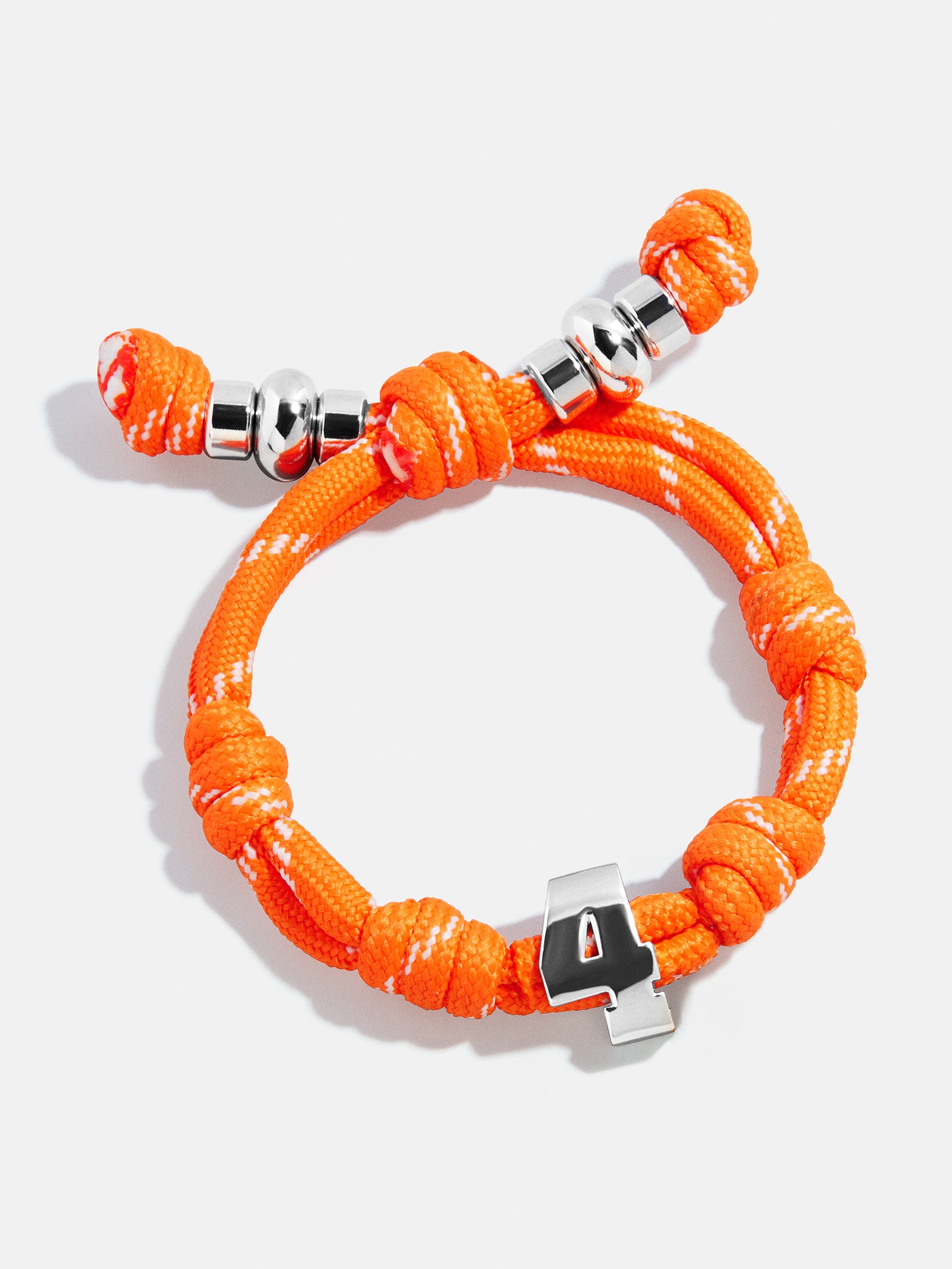 Knotty Varsity Number Custom Bracelet - Tangerine Single Digit - Image 6