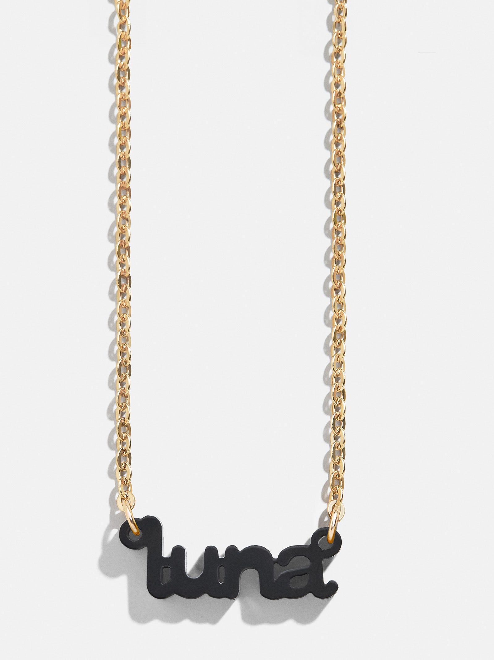Acrylic Custom Nameplate Necklace - Gold - Image 11