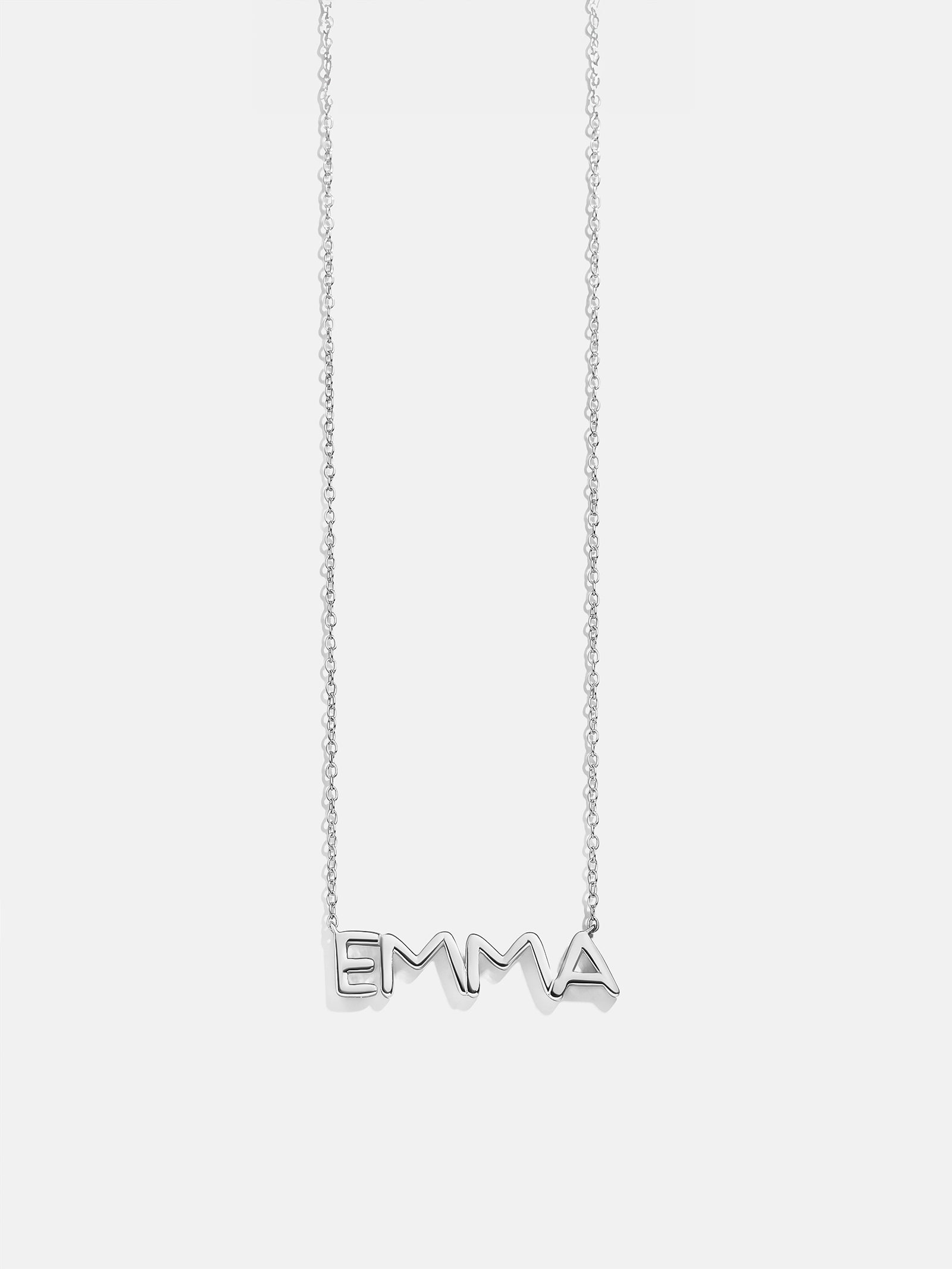 18K Gold Custom Nameplate Necklace - Organic - Image 7