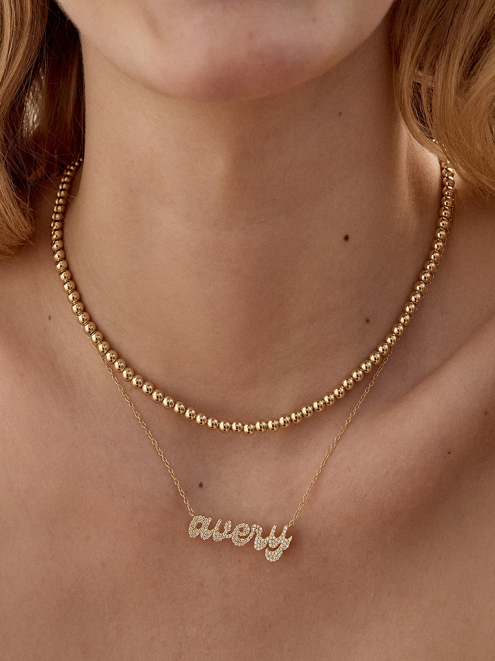 18K Gold Custom Nameplate Necklace - Luxe - Image 2