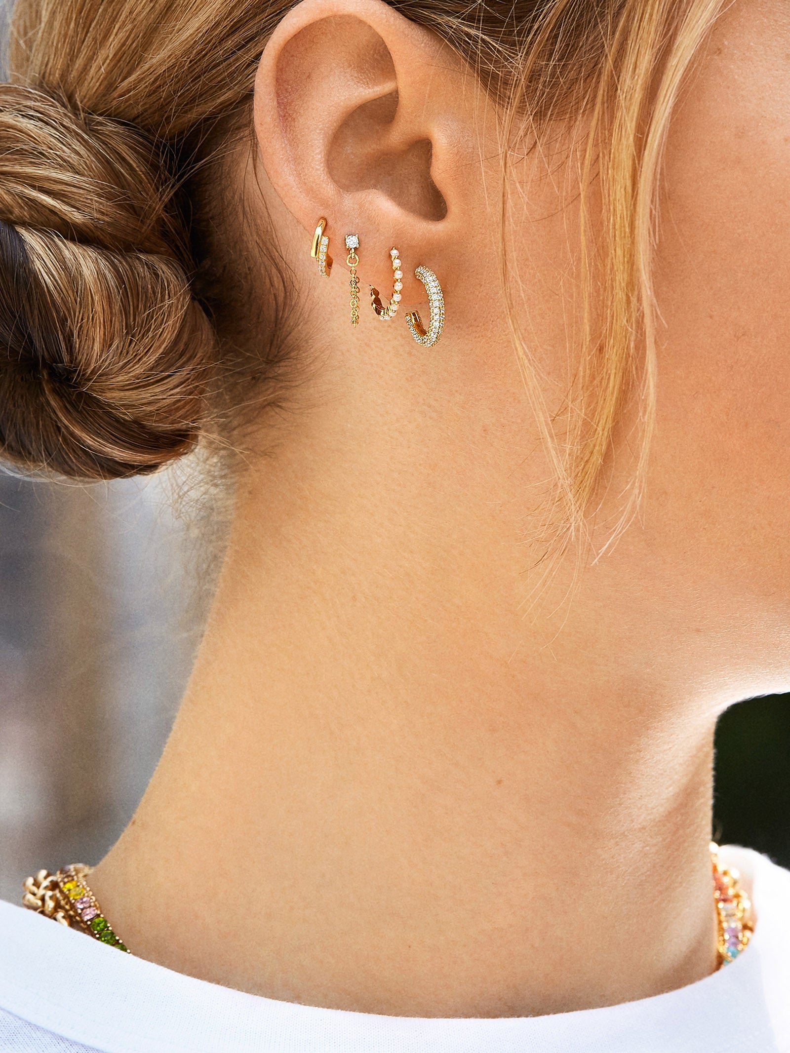 Inez 18K Gold Earrings - Gold - Image 2