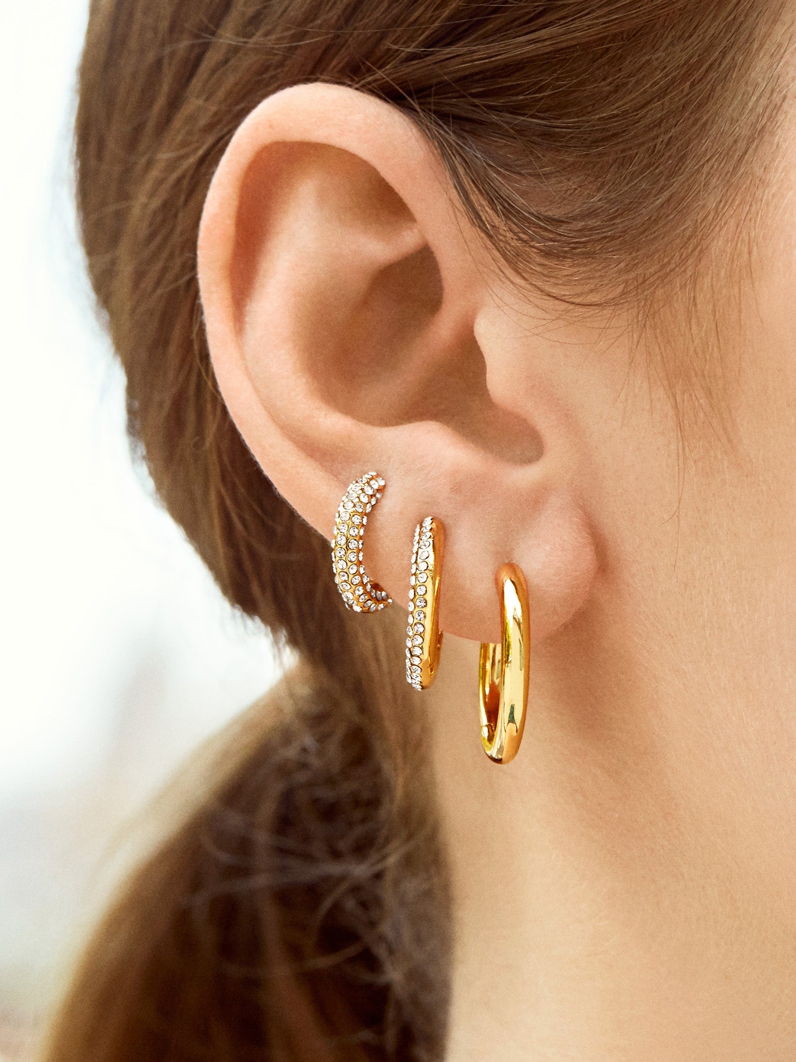 Lucy Earring Set - Gold/Pav?? - Image 2