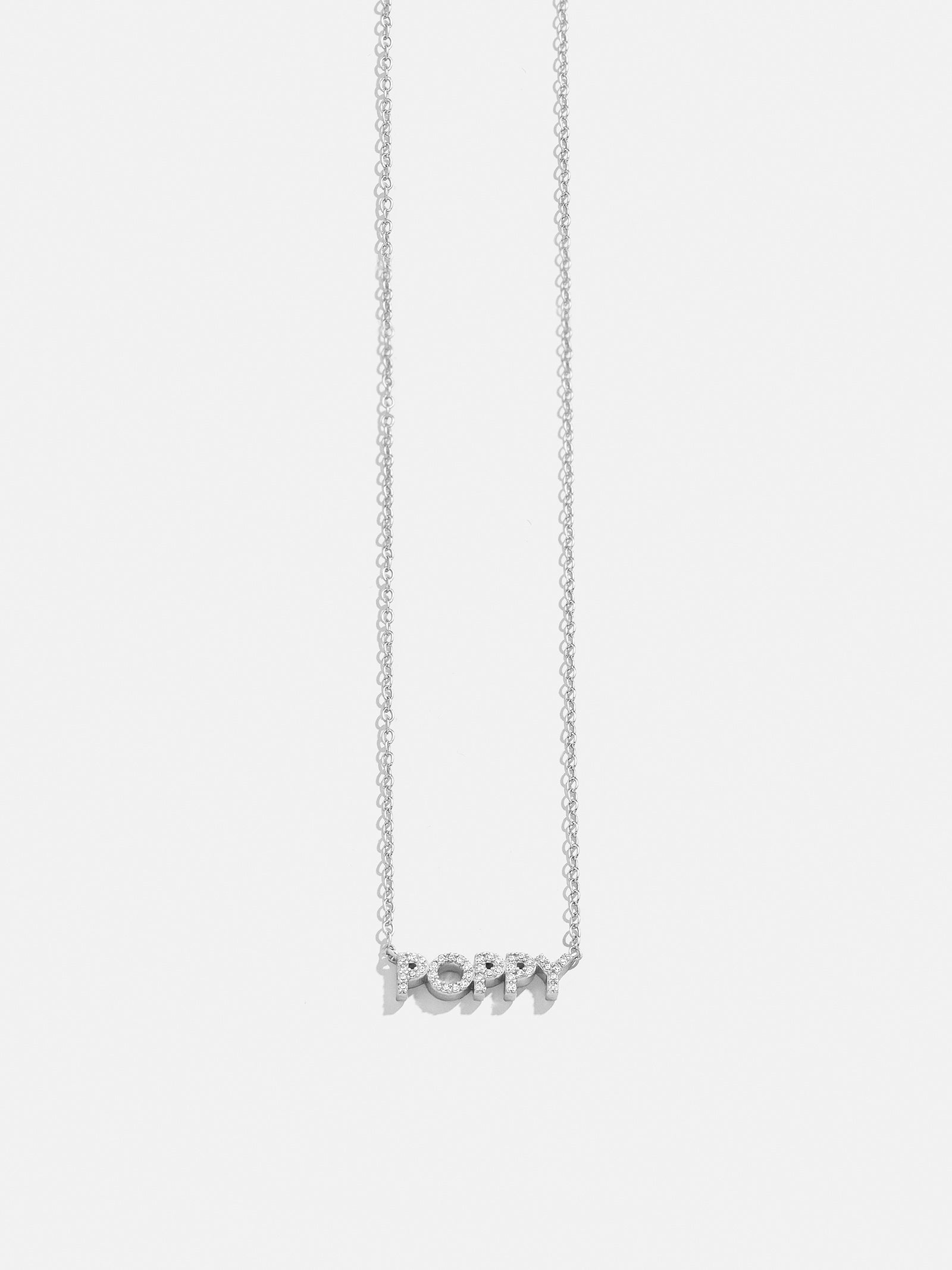 18K Gold Custom Nameplate Necklace - Mini Block - Image 9