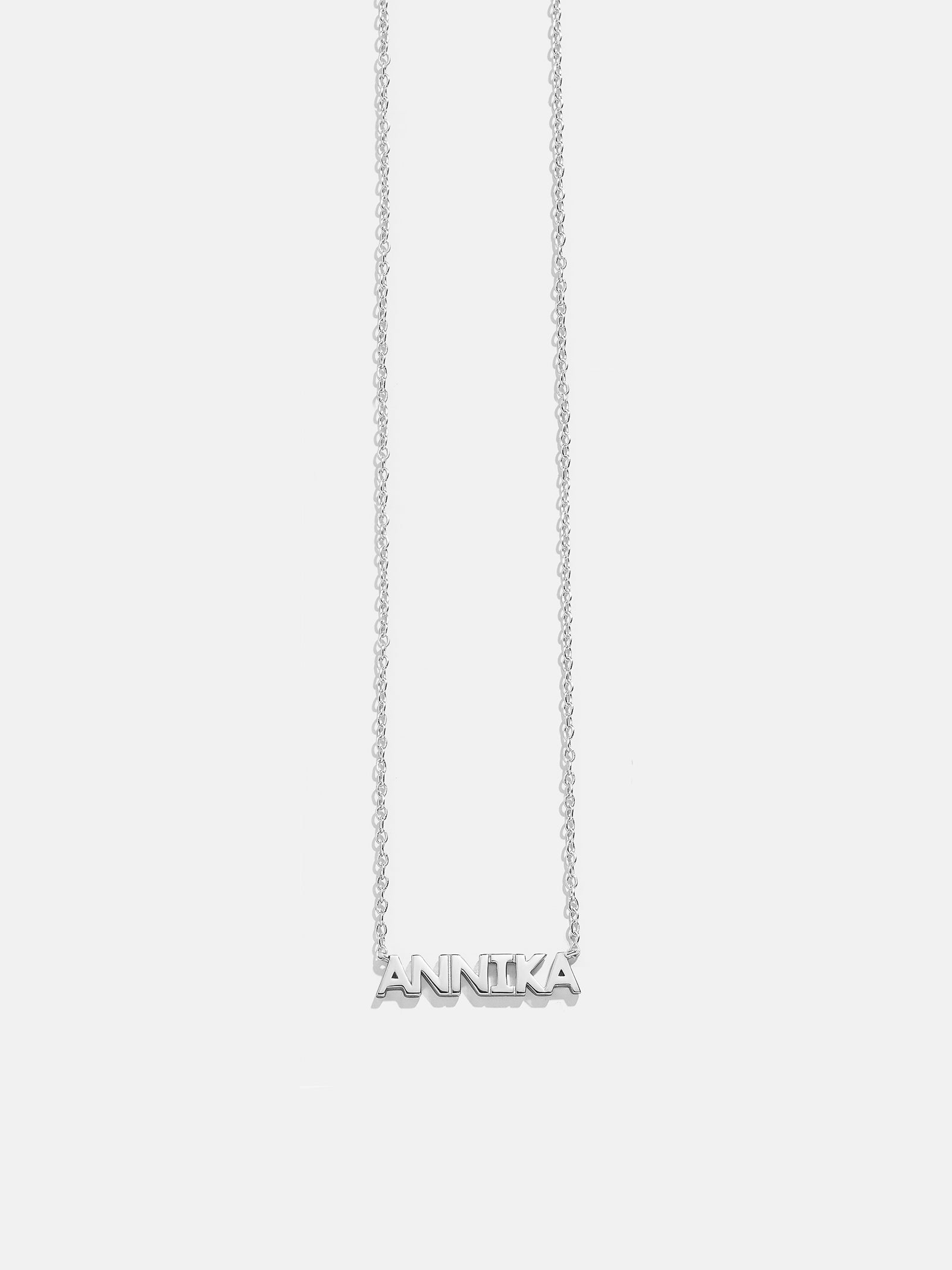 18K Gold Custom Nameplate Necklace - Mini Block - Image 7