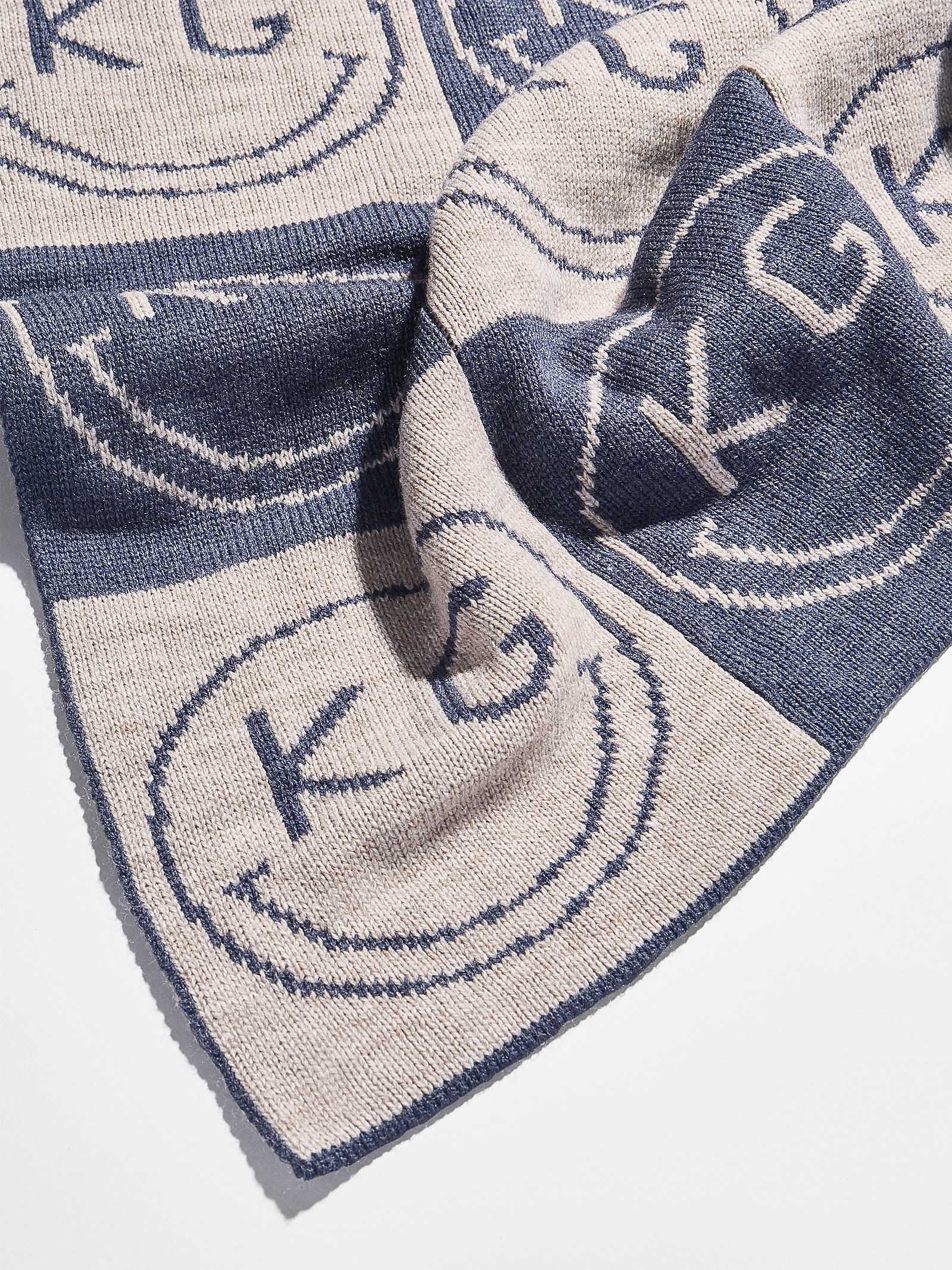 All Smiles Custom Blanket - Denim Blue/Stone - Image 4