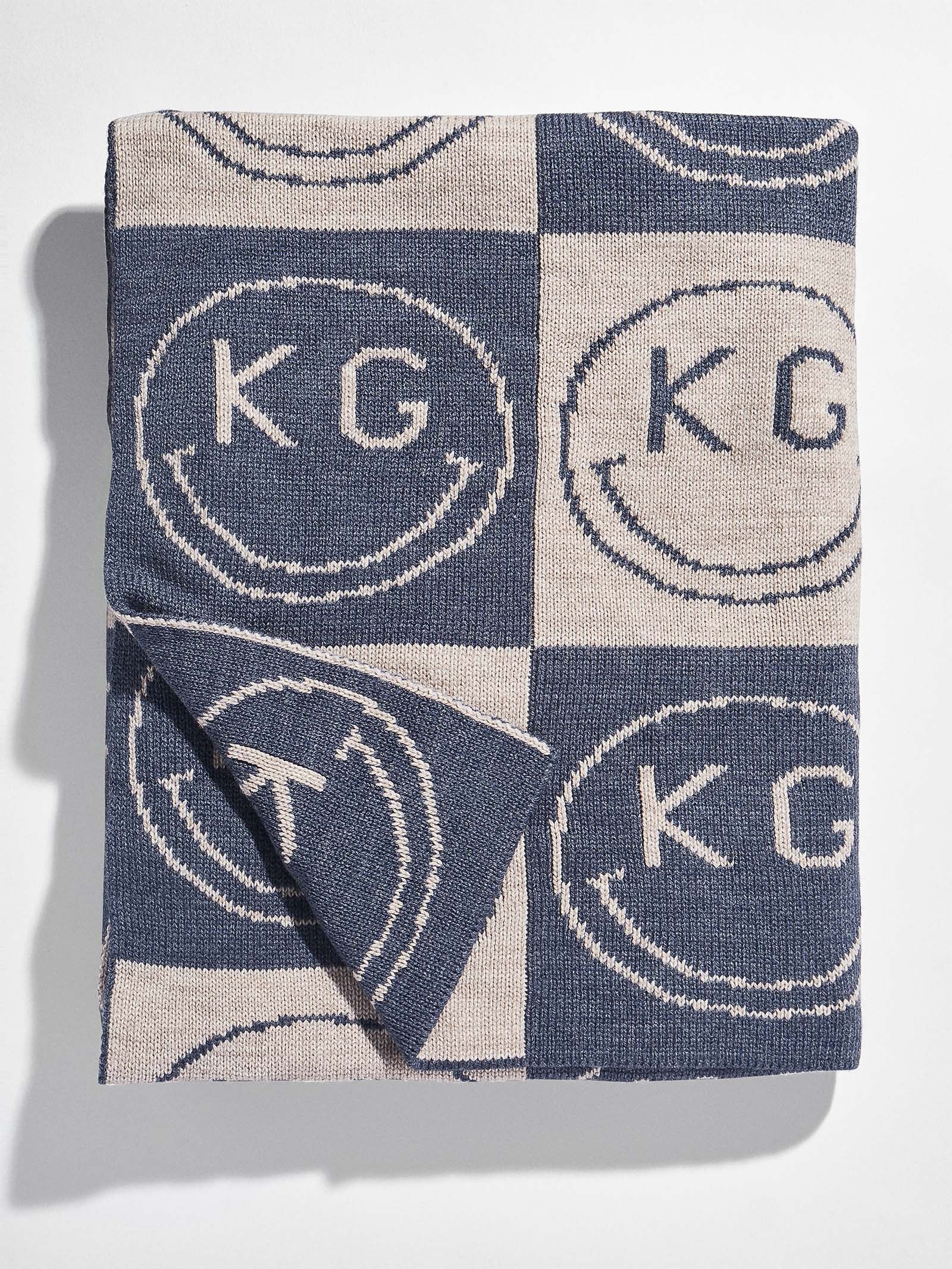 All Smiles Custom Blanket - Denim Blue/Stone - Image 3