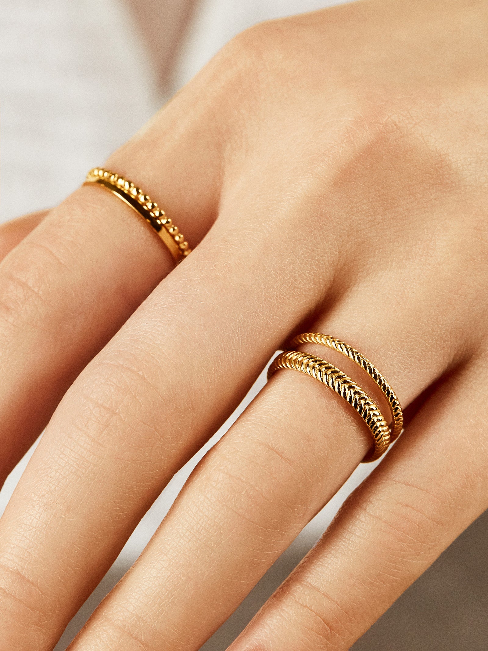Mamie 18K Gold Ring Set - Gold - Image 2