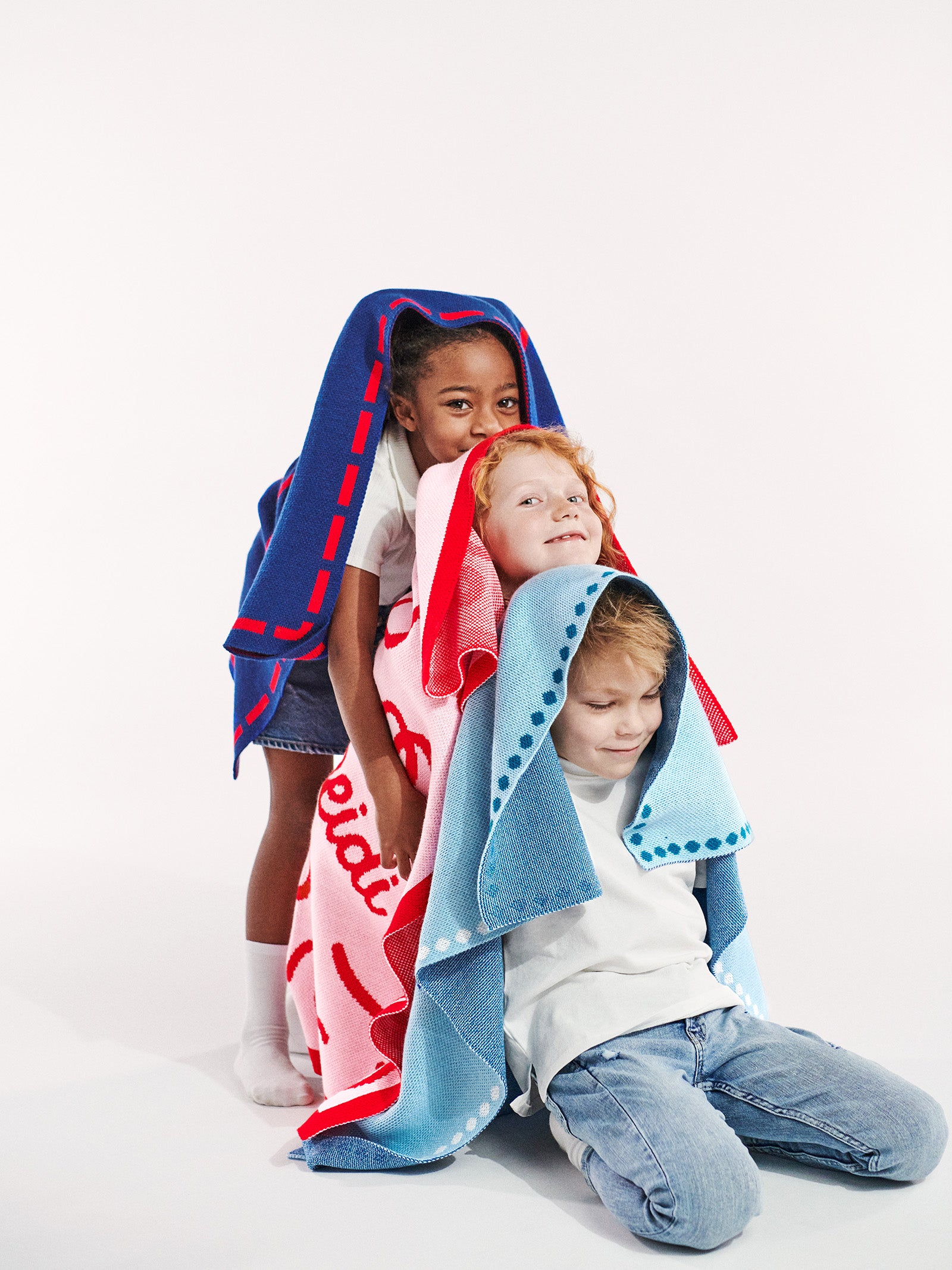 Baby Steps Kids' Custom Blanket - Light Blue/Navy - Image 3