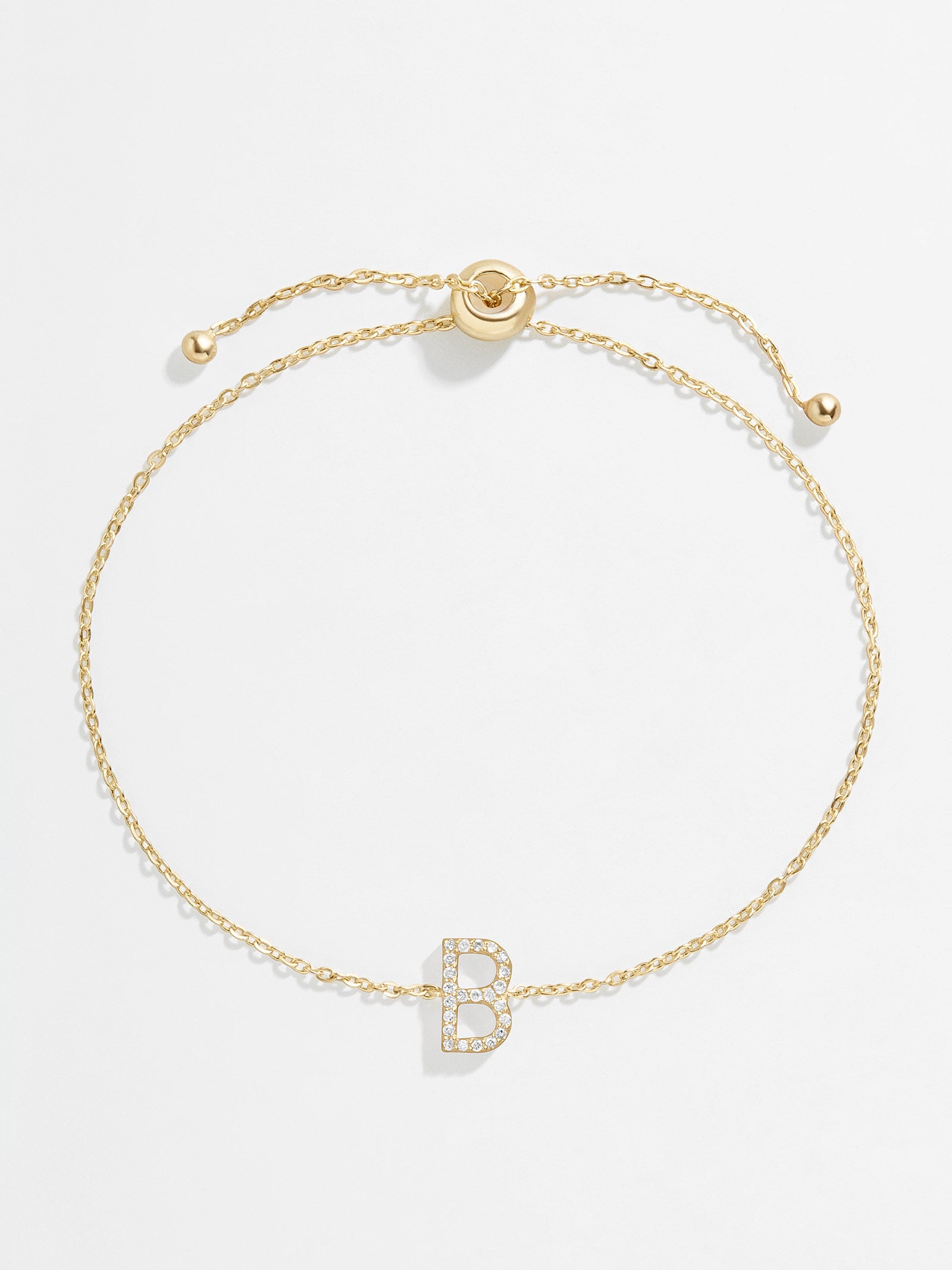 14K Gold & Diamond Initial Bracelet - Gold/Pav?? - Image 5