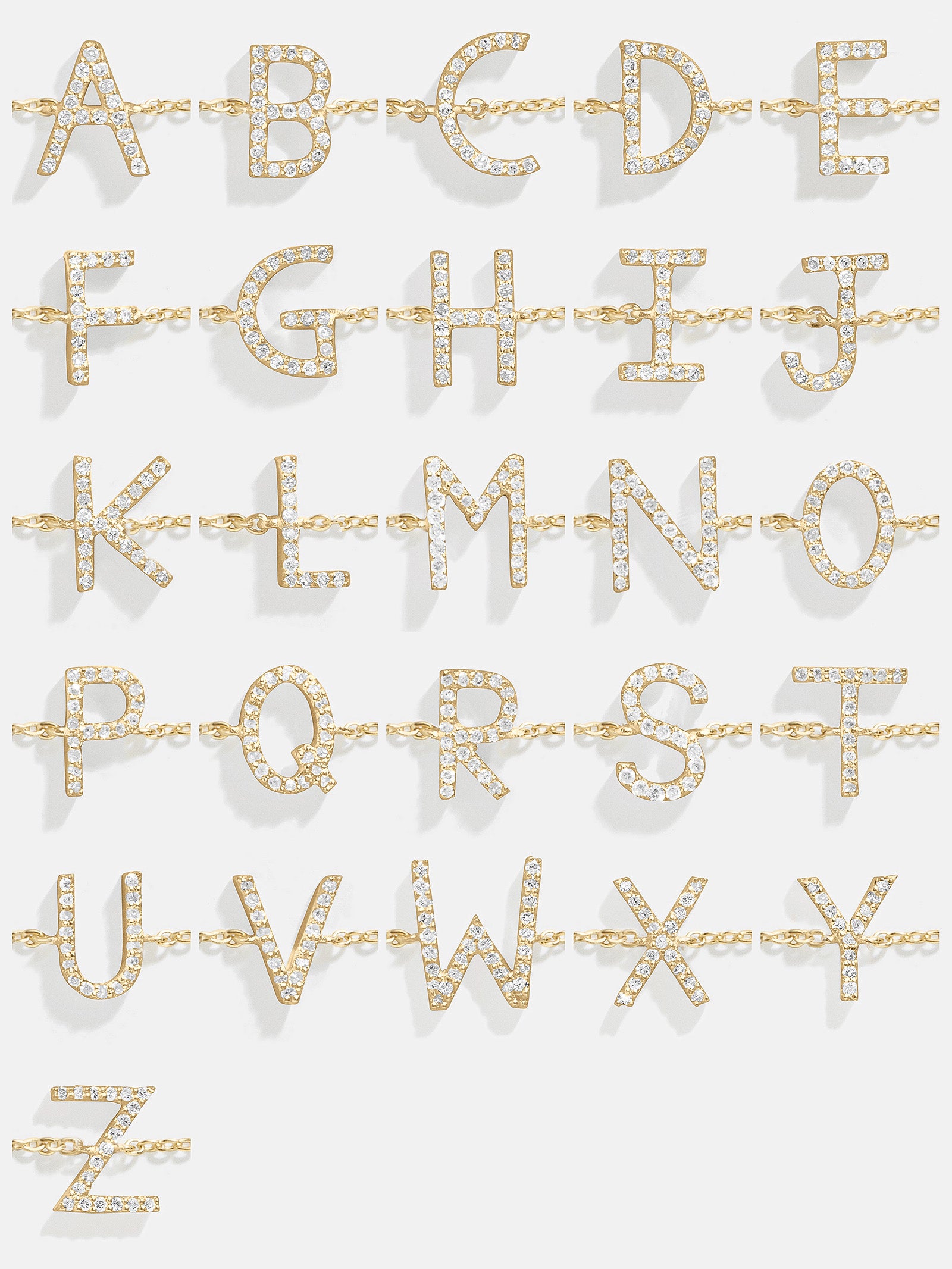 14K Gold & Diamond Initial Bracelet - Gold/Pav?? - Image 4