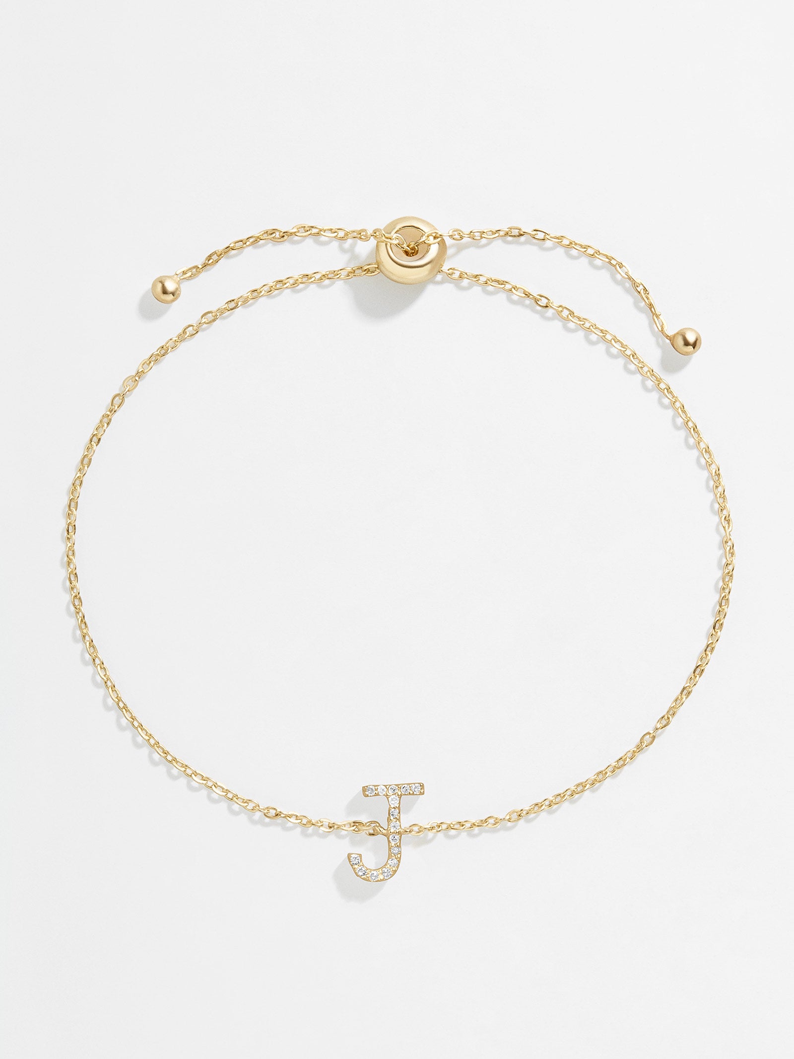 14K Gold & Diamond Initial Bracelet - Gold/Pav?? - Image 13